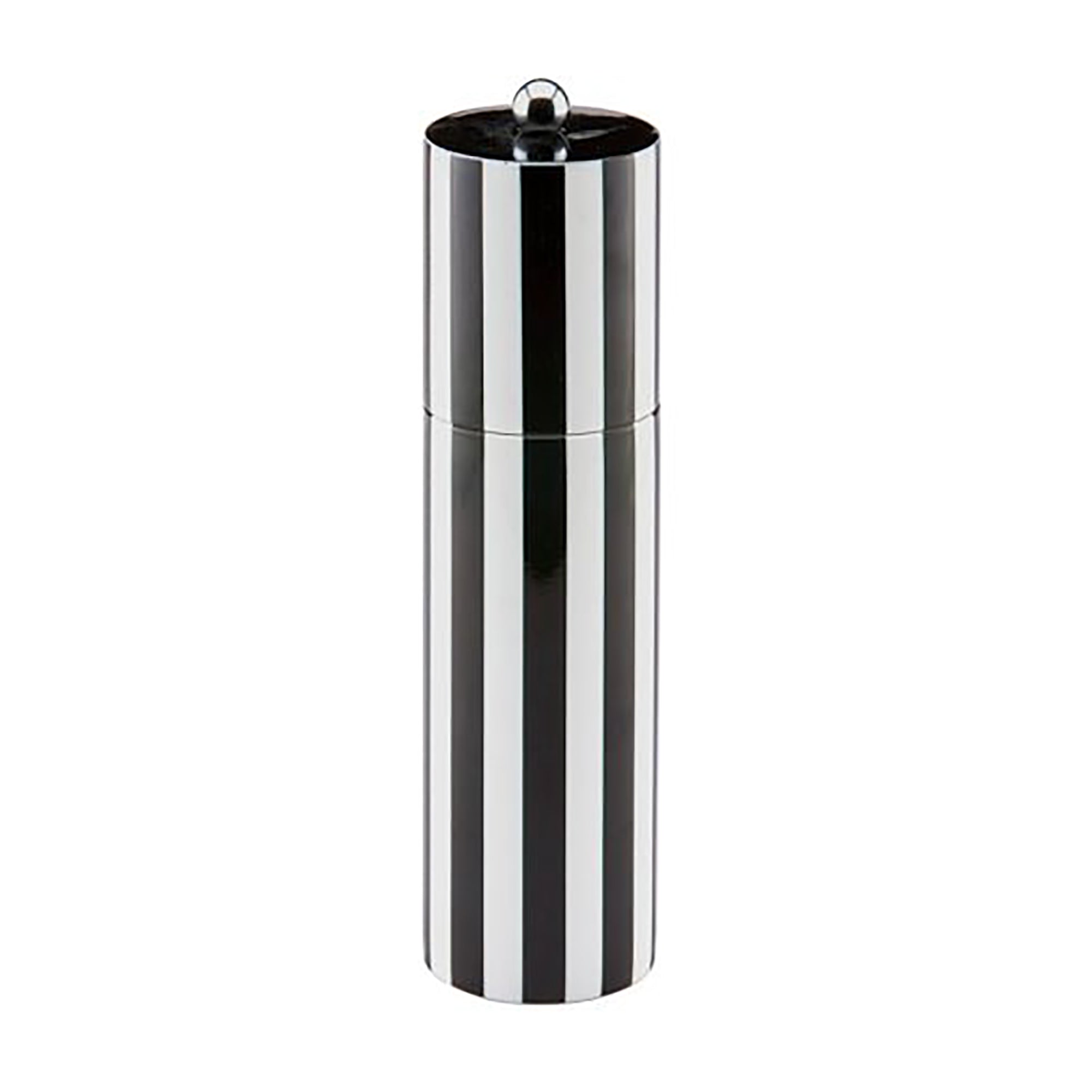 Black Striped Column Salt or Pepper Mill