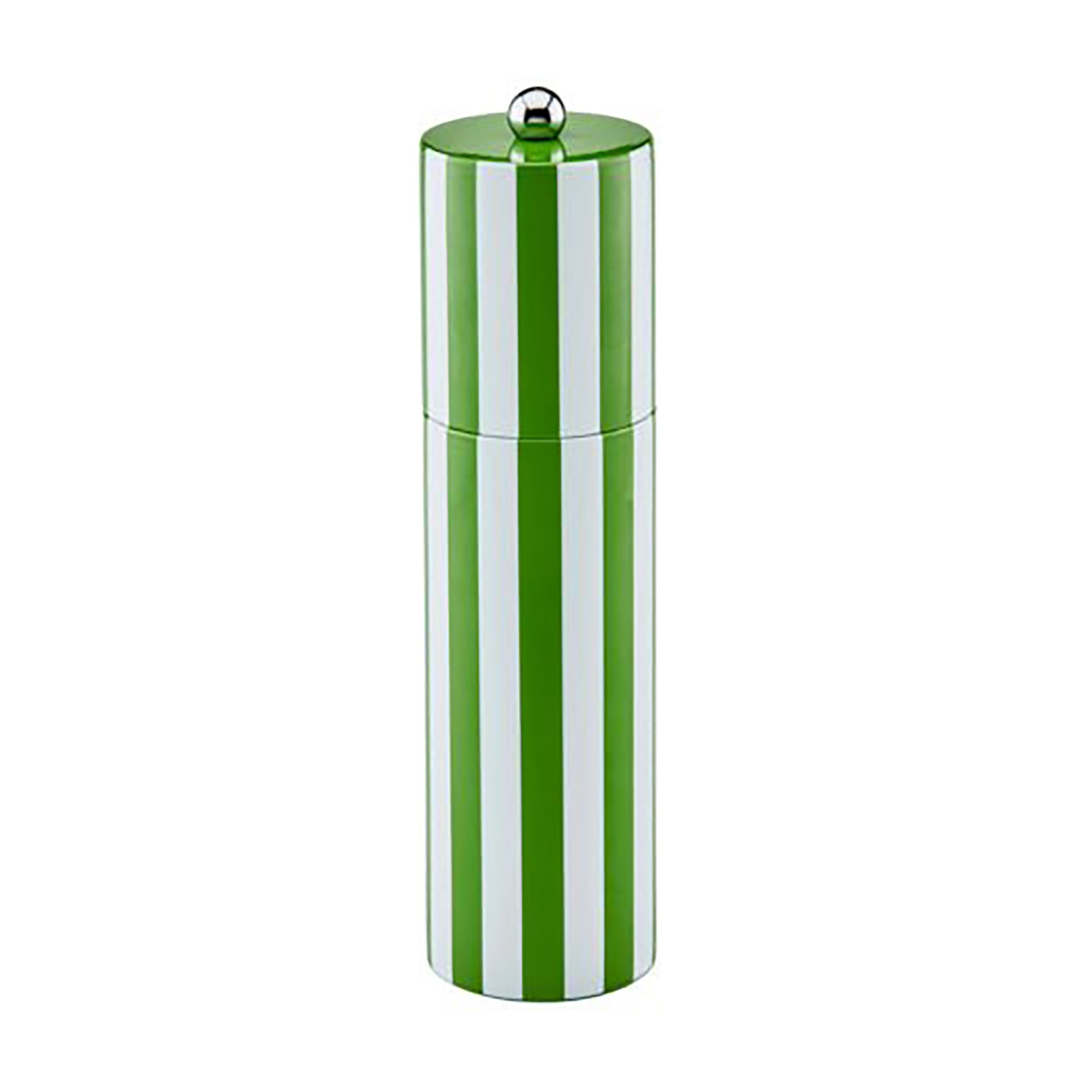 Striped Column Salt or Pepper Mill | Green & White