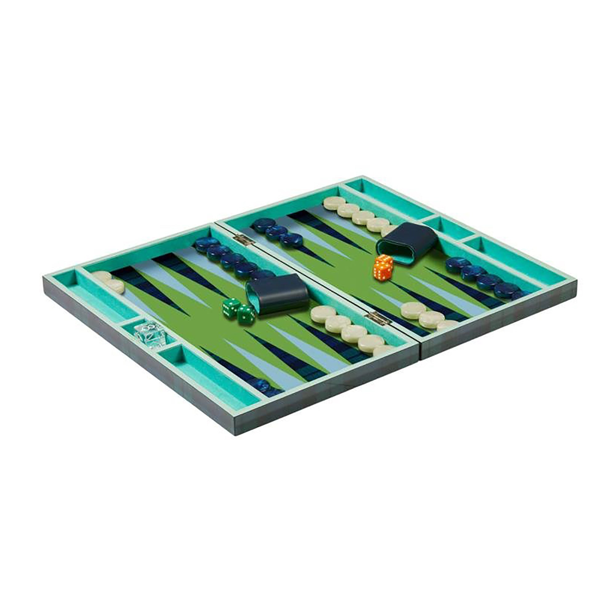 Tartan Lacquer Backgammon Set