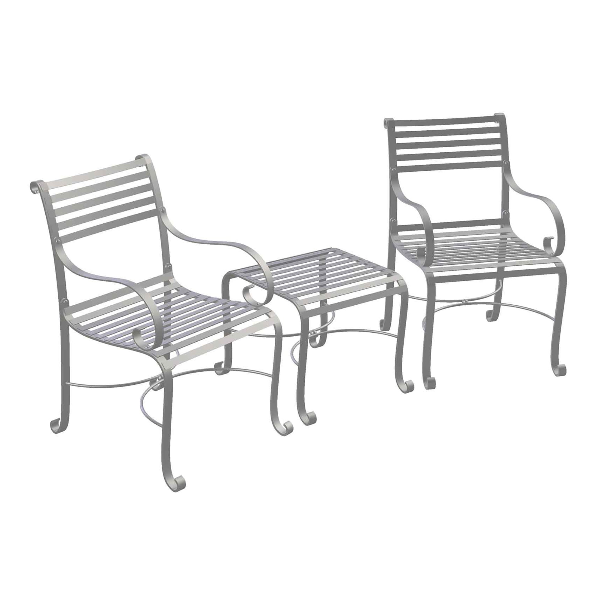 Southwold Side Table & 2 Carver Chairs