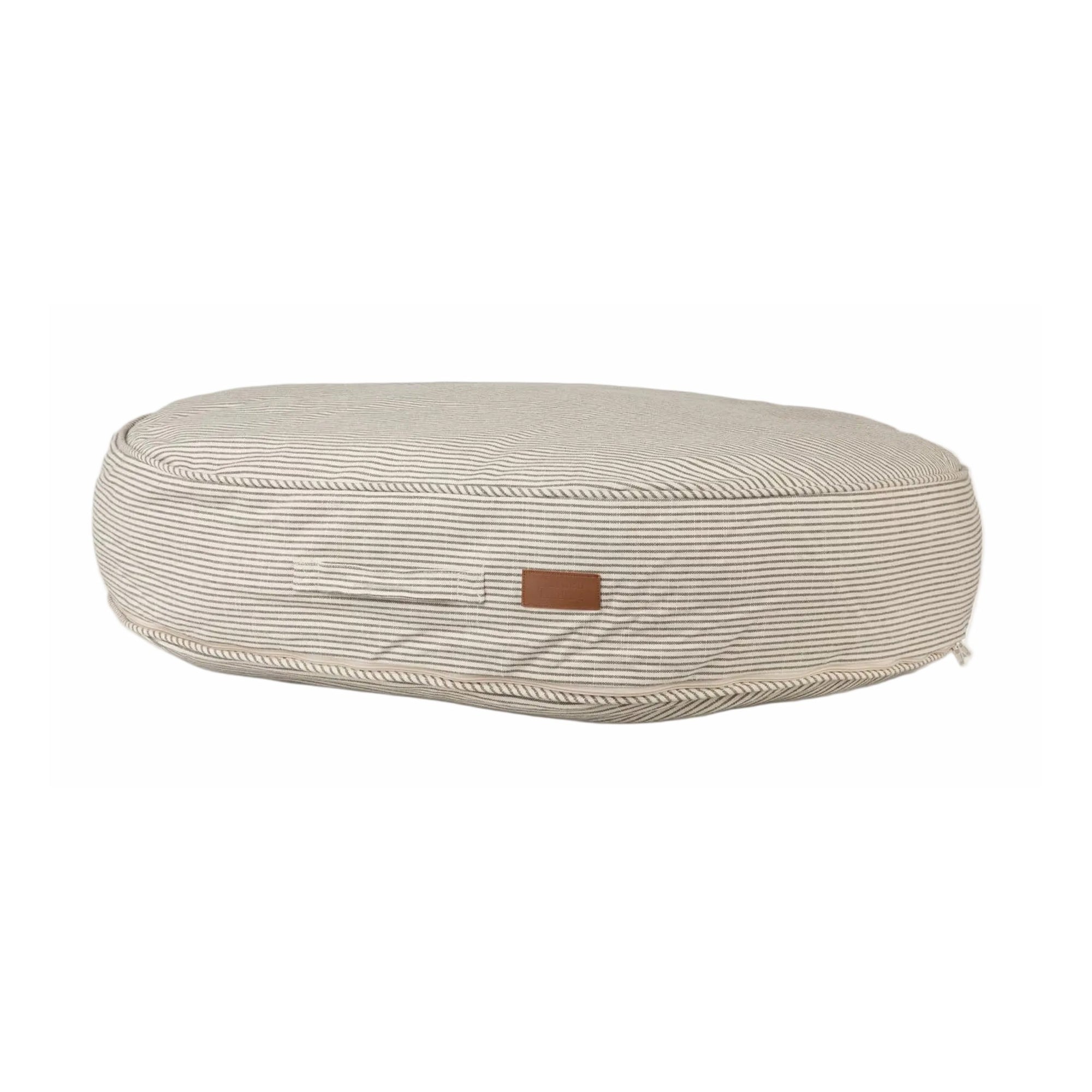 Oaklands Stripe Pet Cushion Oval Large Fern