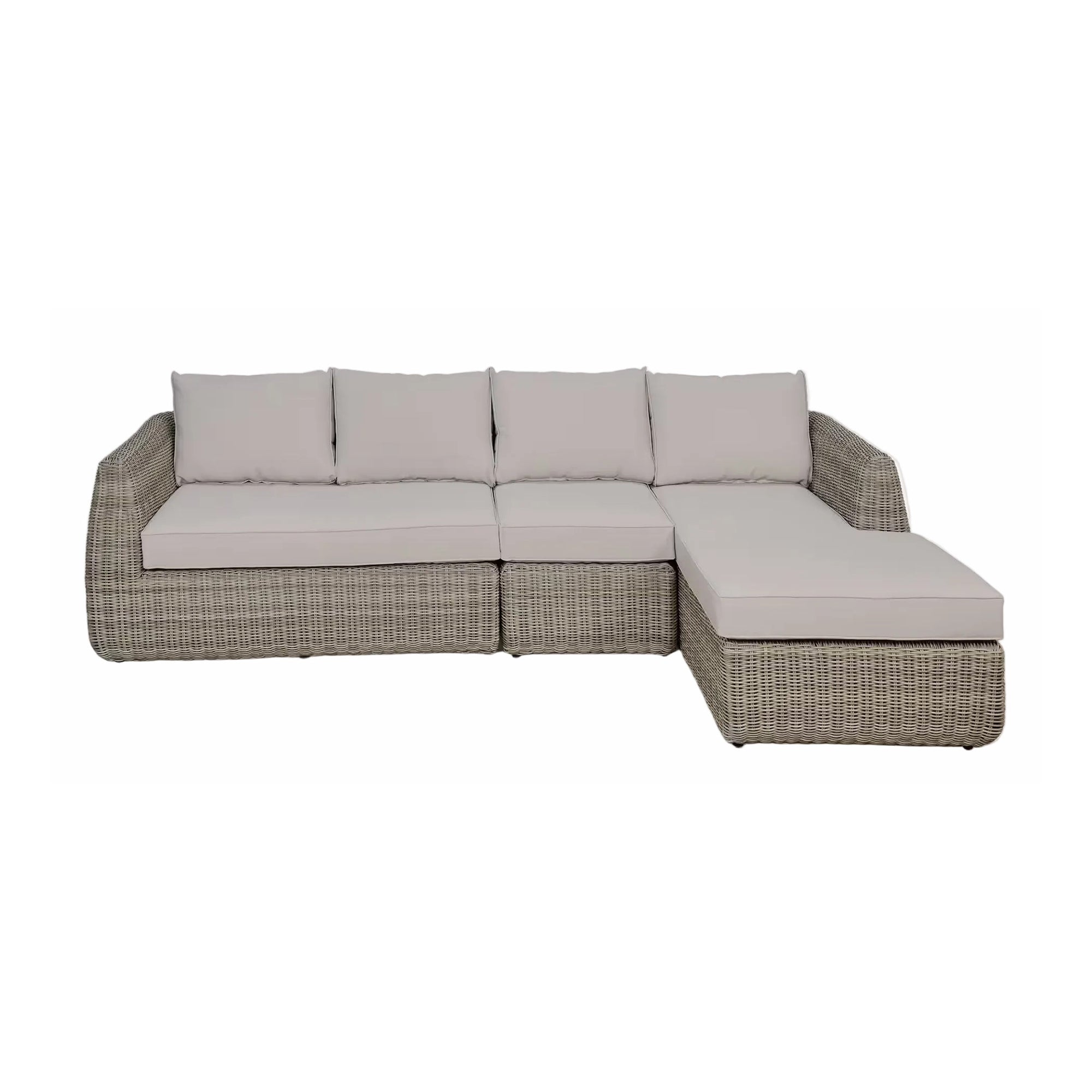 Skala Corner Sofa & Ottoman Set | Light Rattan