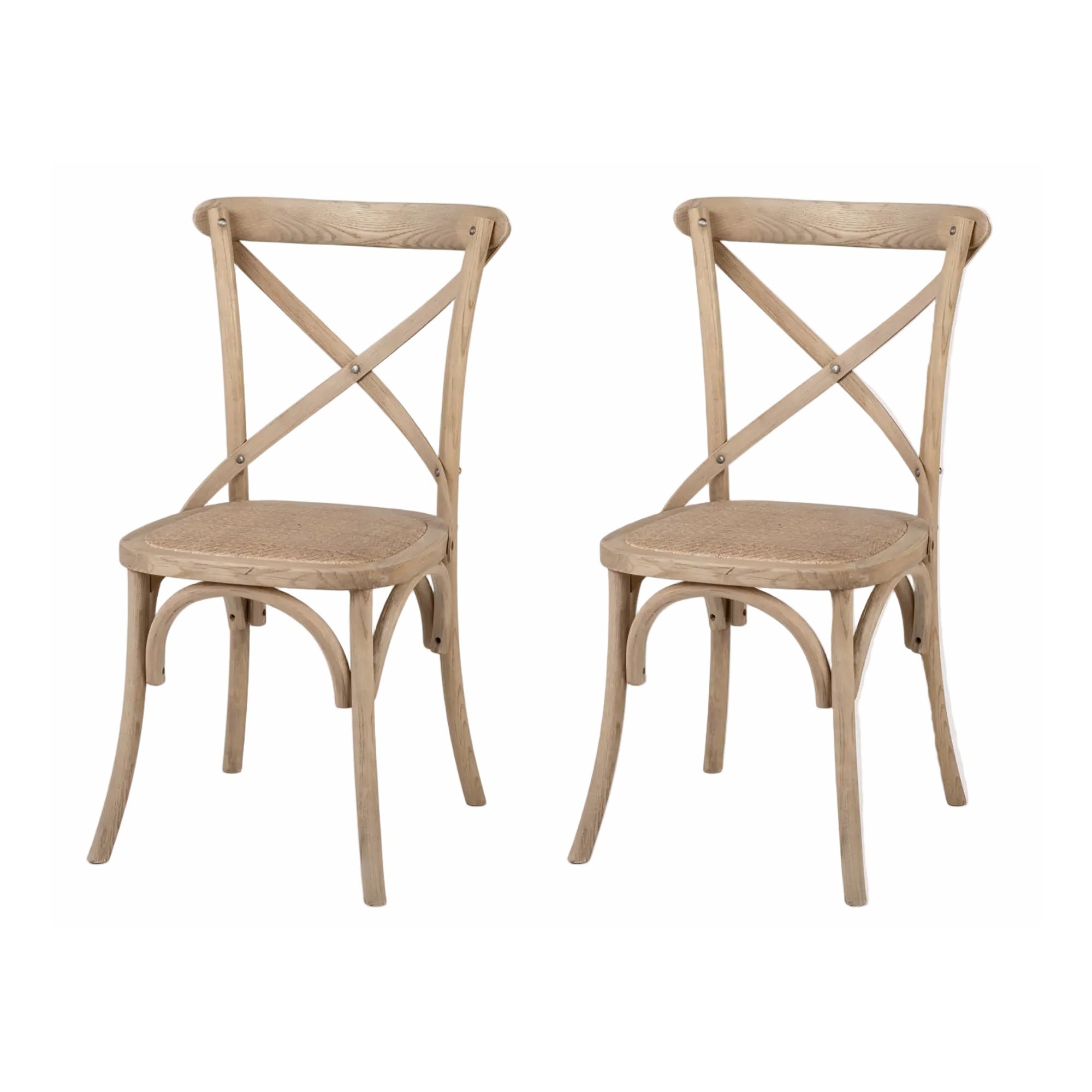 Ferndale Cross Back Dining Chair Natural