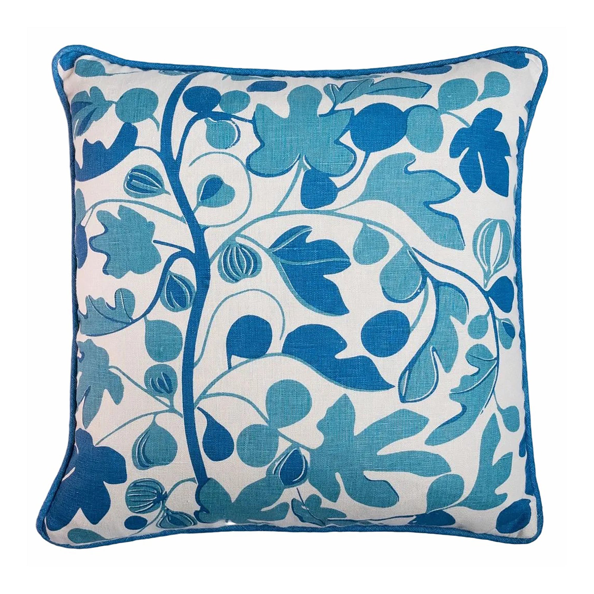 Figs Cushion (tones of blue)