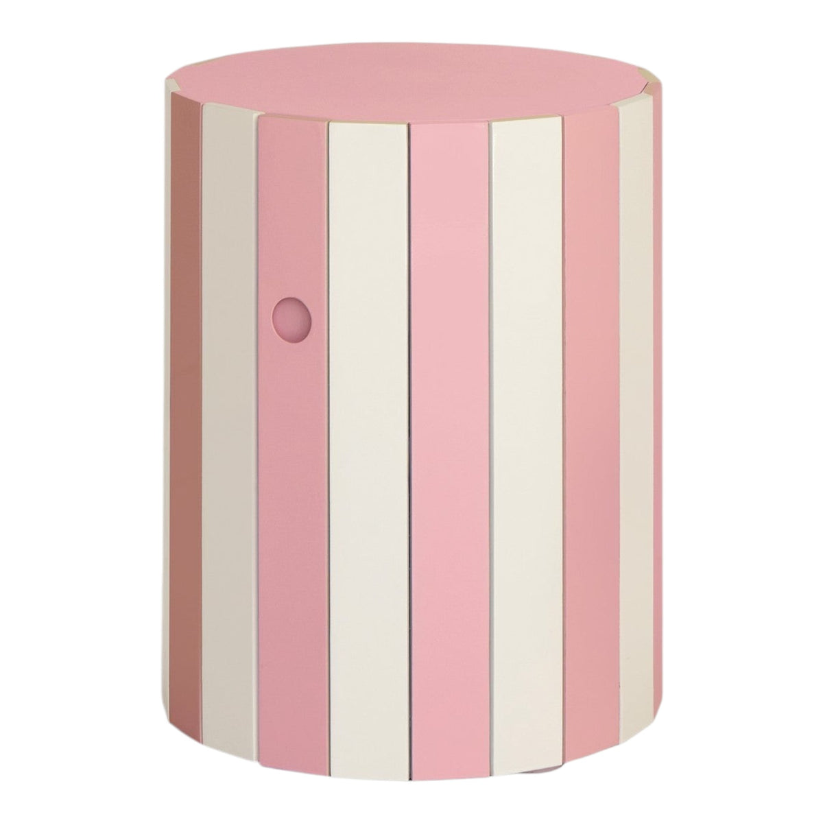 Low Barrel Table, Powder Pink