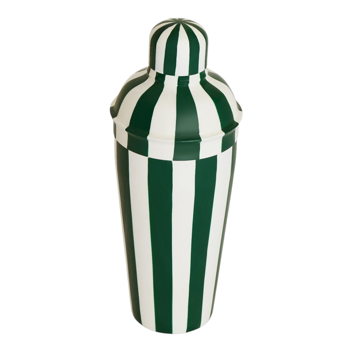 Cocktail Shaker, Forest Green Stripe