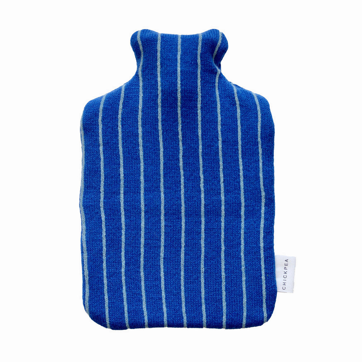 Bright Blue and Blue Wide Stripe Hot Water Bottle