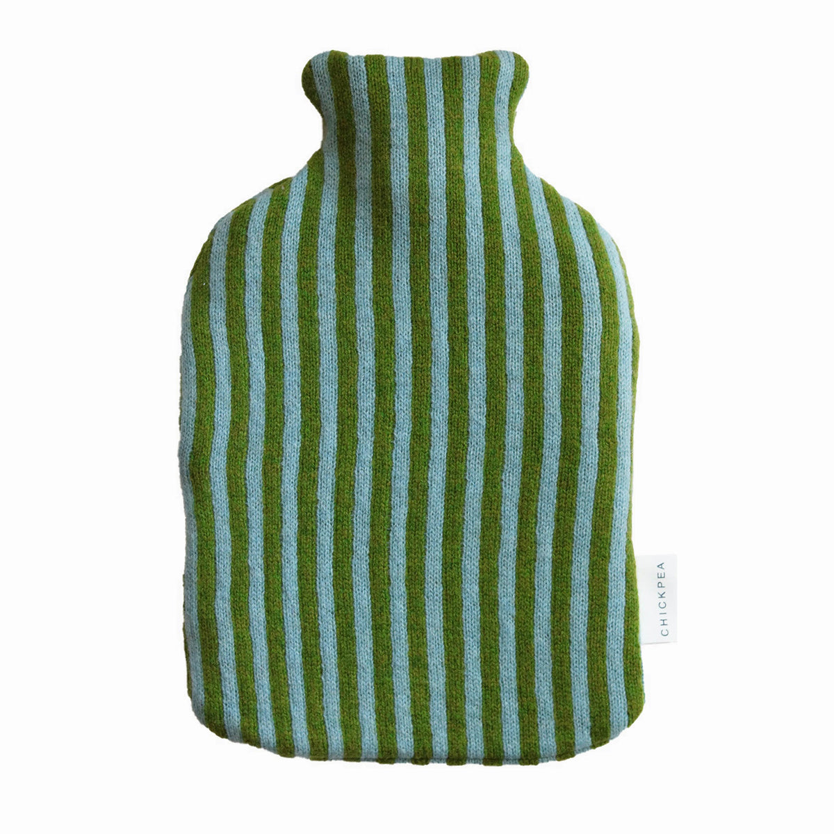 Blue and Moss Bold Stripe Hot Water Bottle