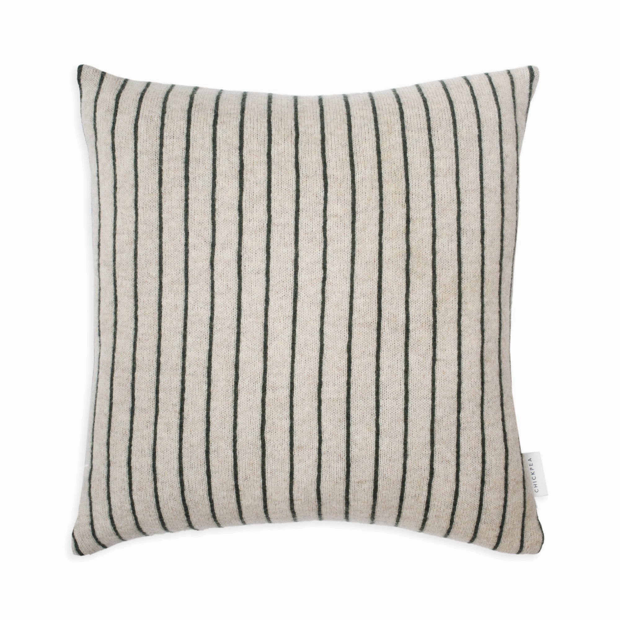 Green Wide Stripe Cushion