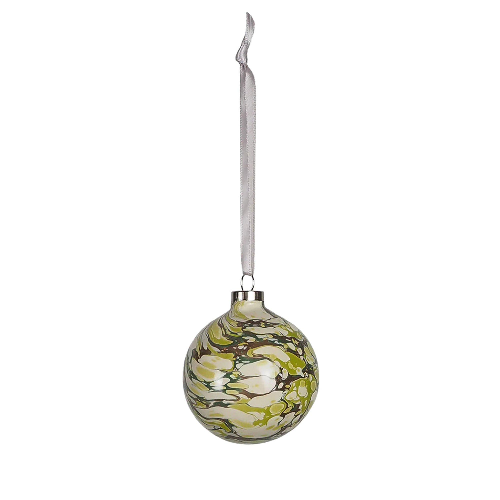 Small Moss Marbled Bauble