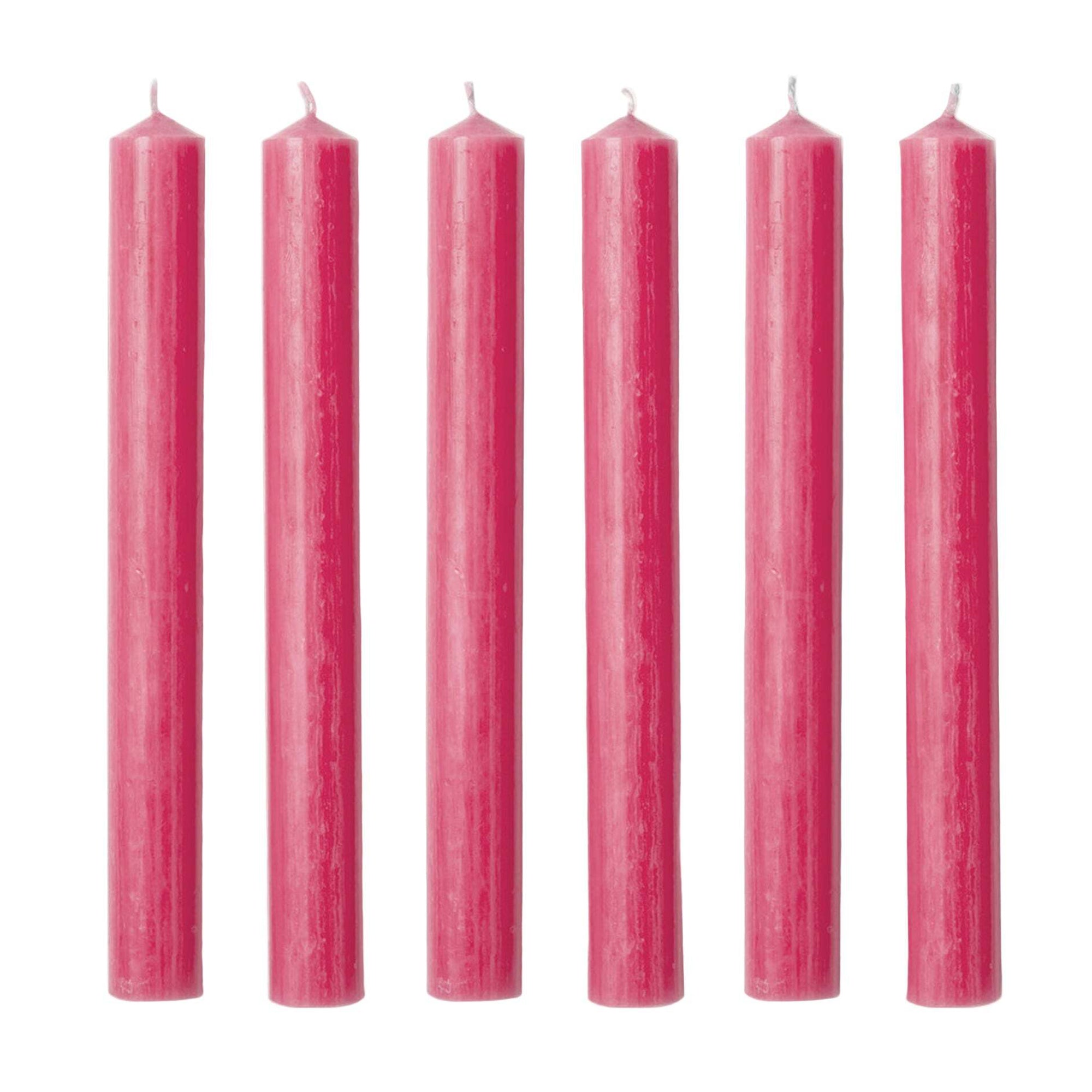 Raspberry Pink Dinner Candles