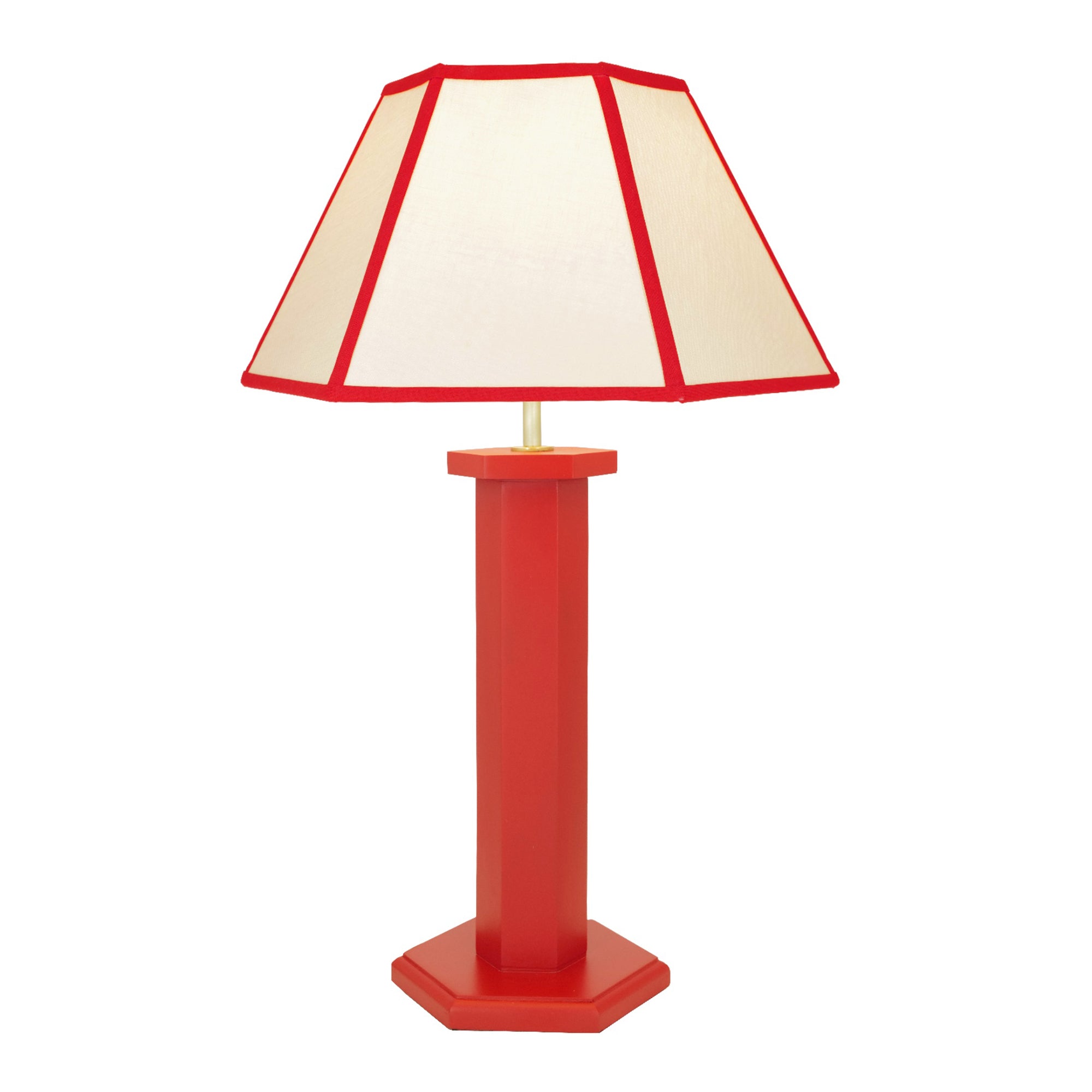 Hexagon Table Lamp | August Red