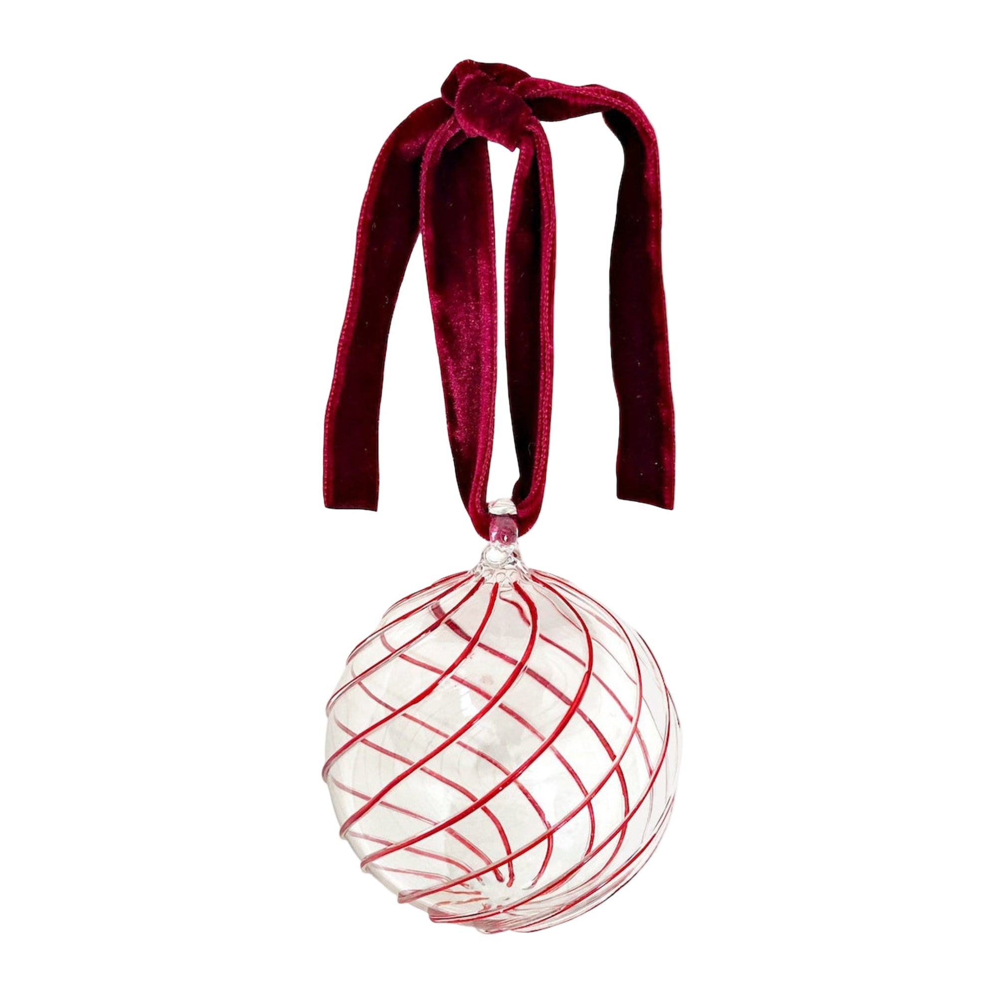 Swirl Glass Bauble | Red