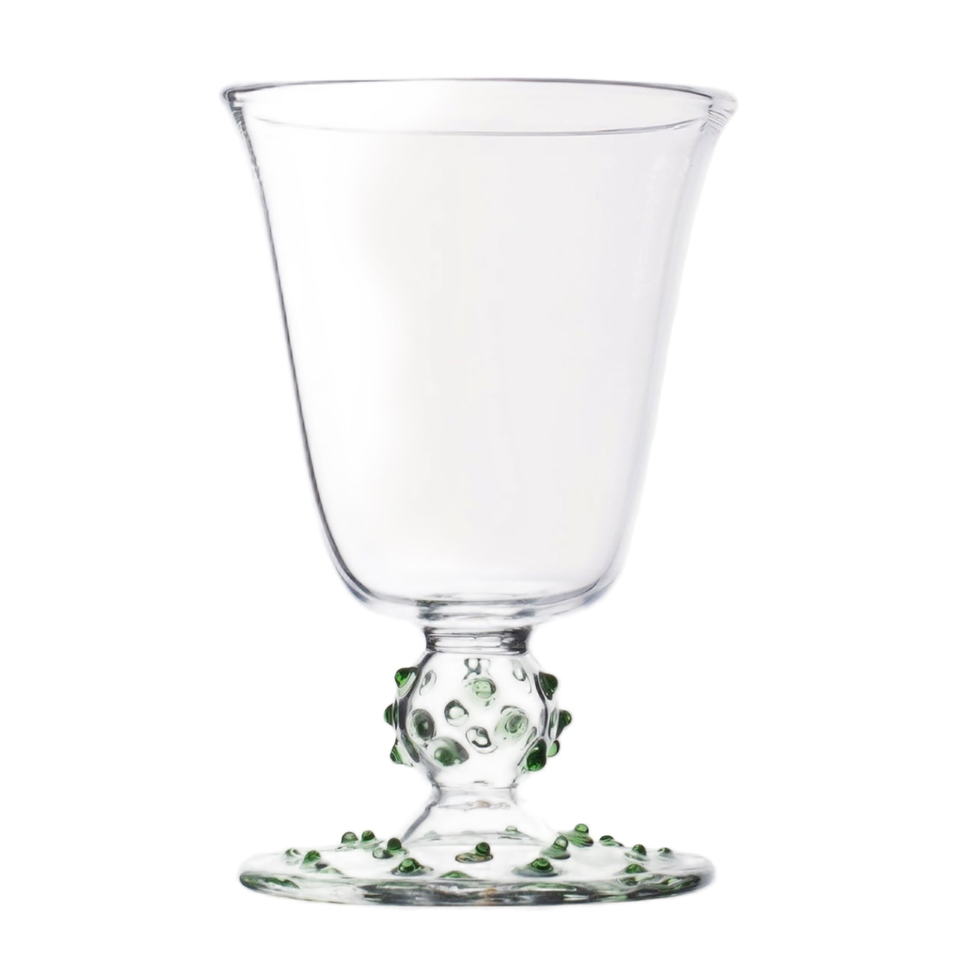 Green Pom Wine Glass