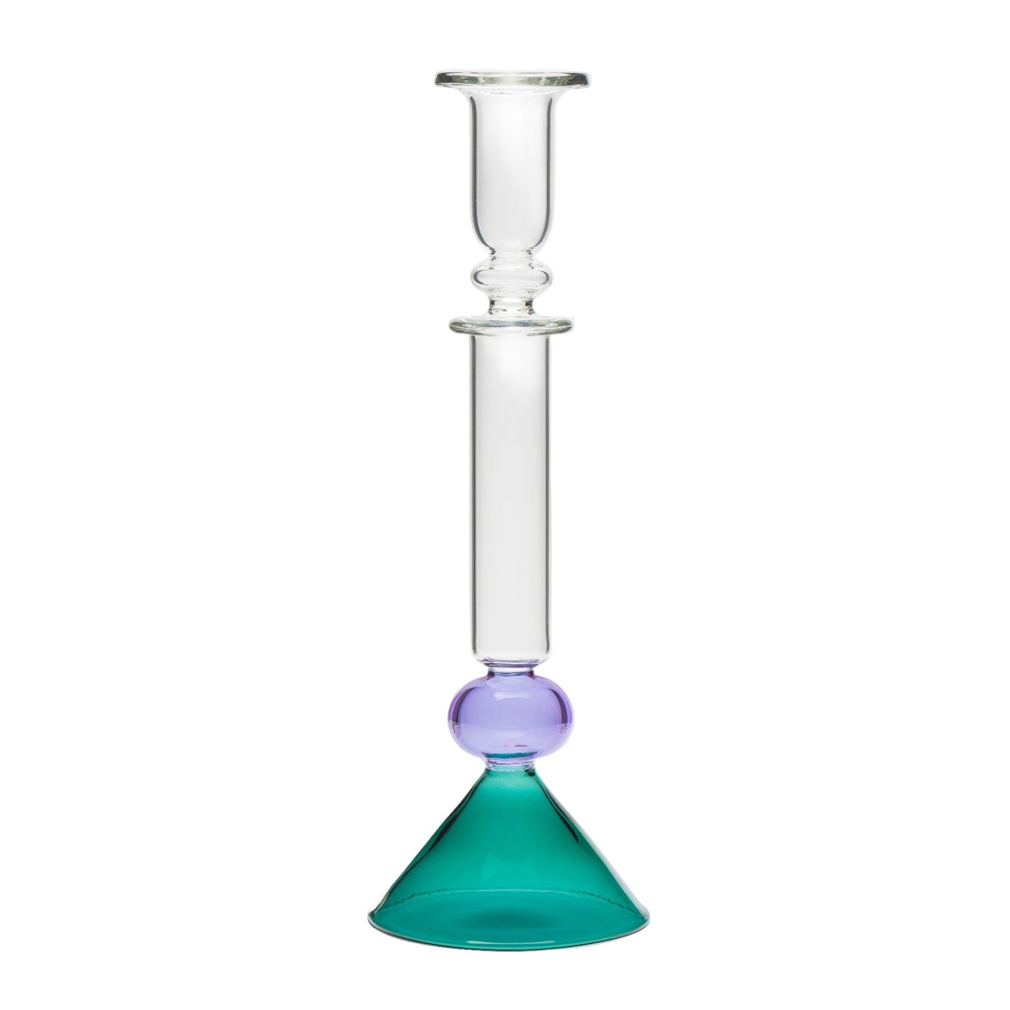 Martini Glass Candlestick - Teal
