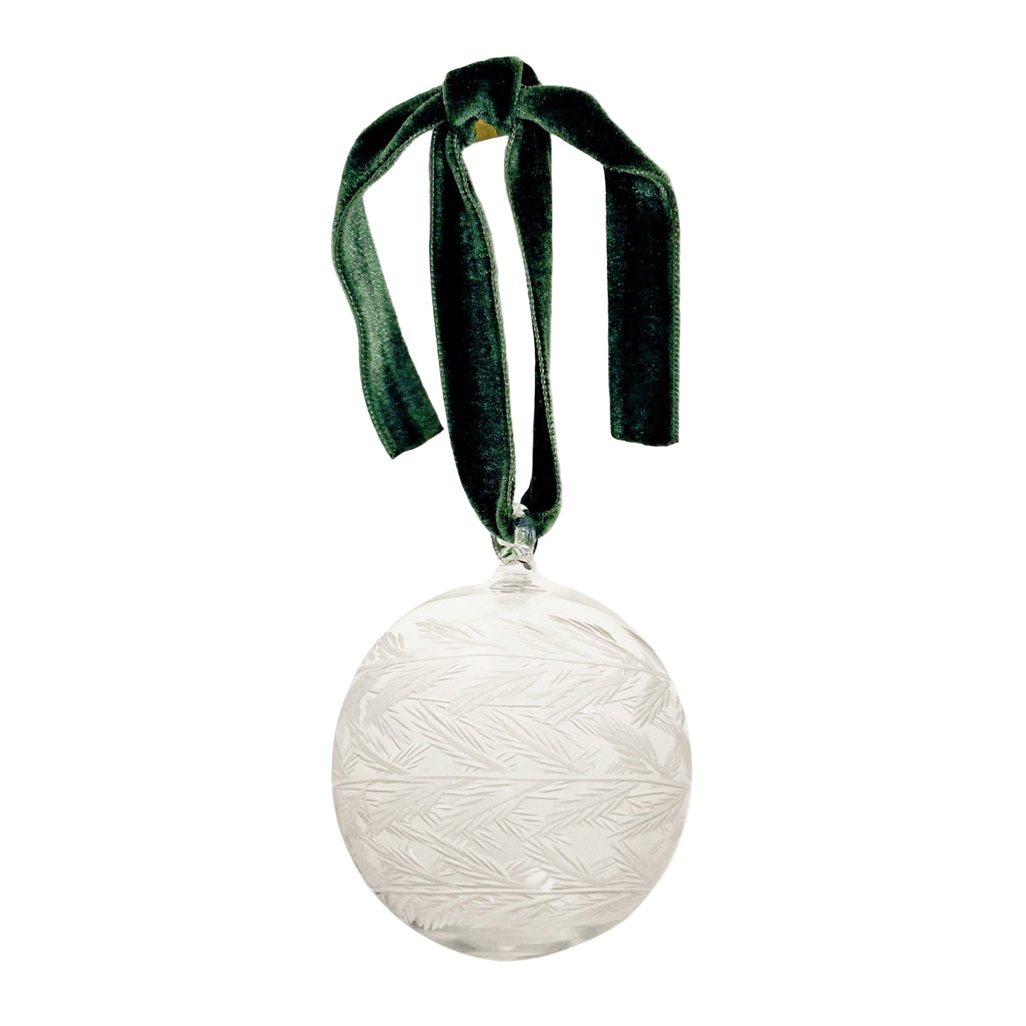 Etched Glass Christmas Bauble
