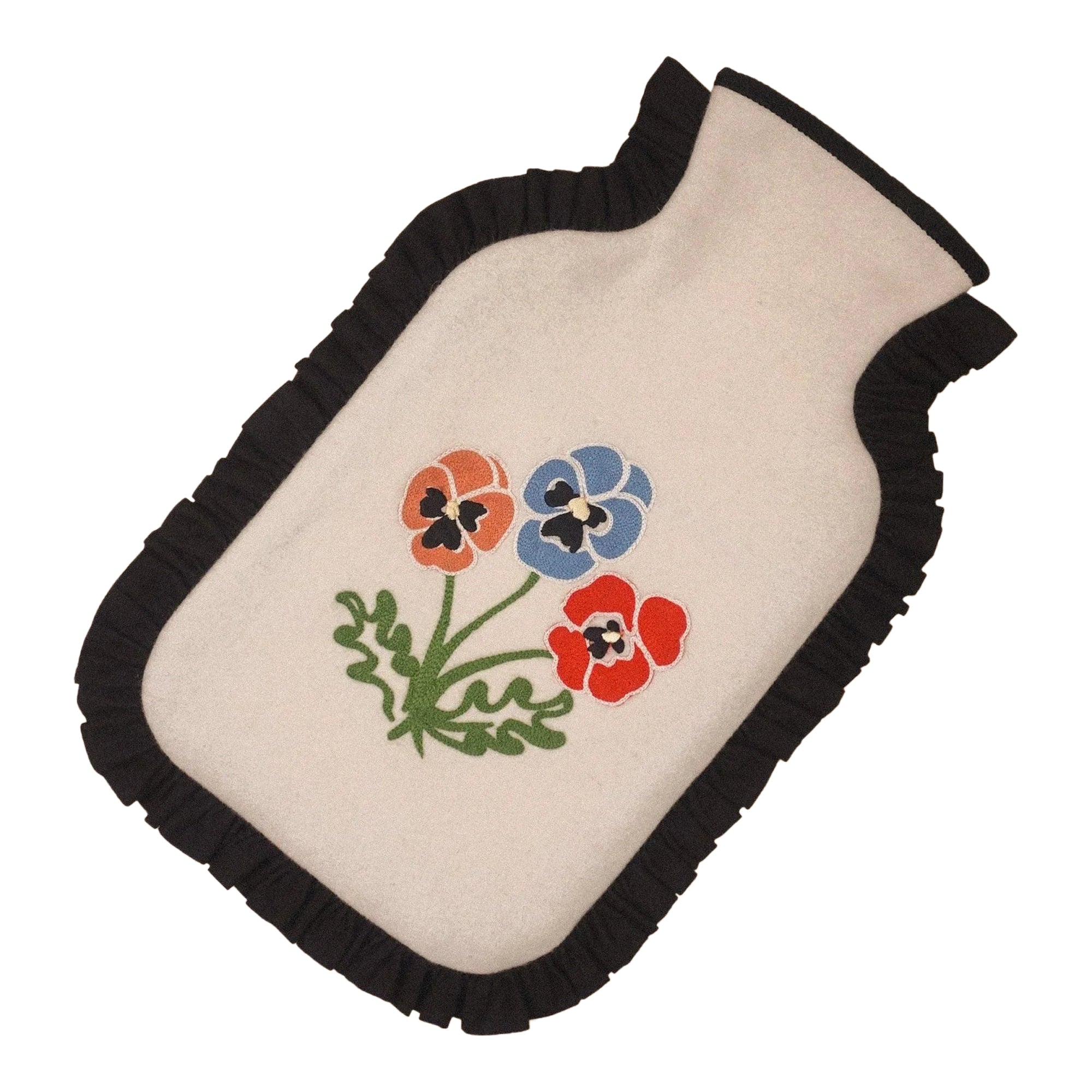 Winter Pansy Hot-water Bottle Cover