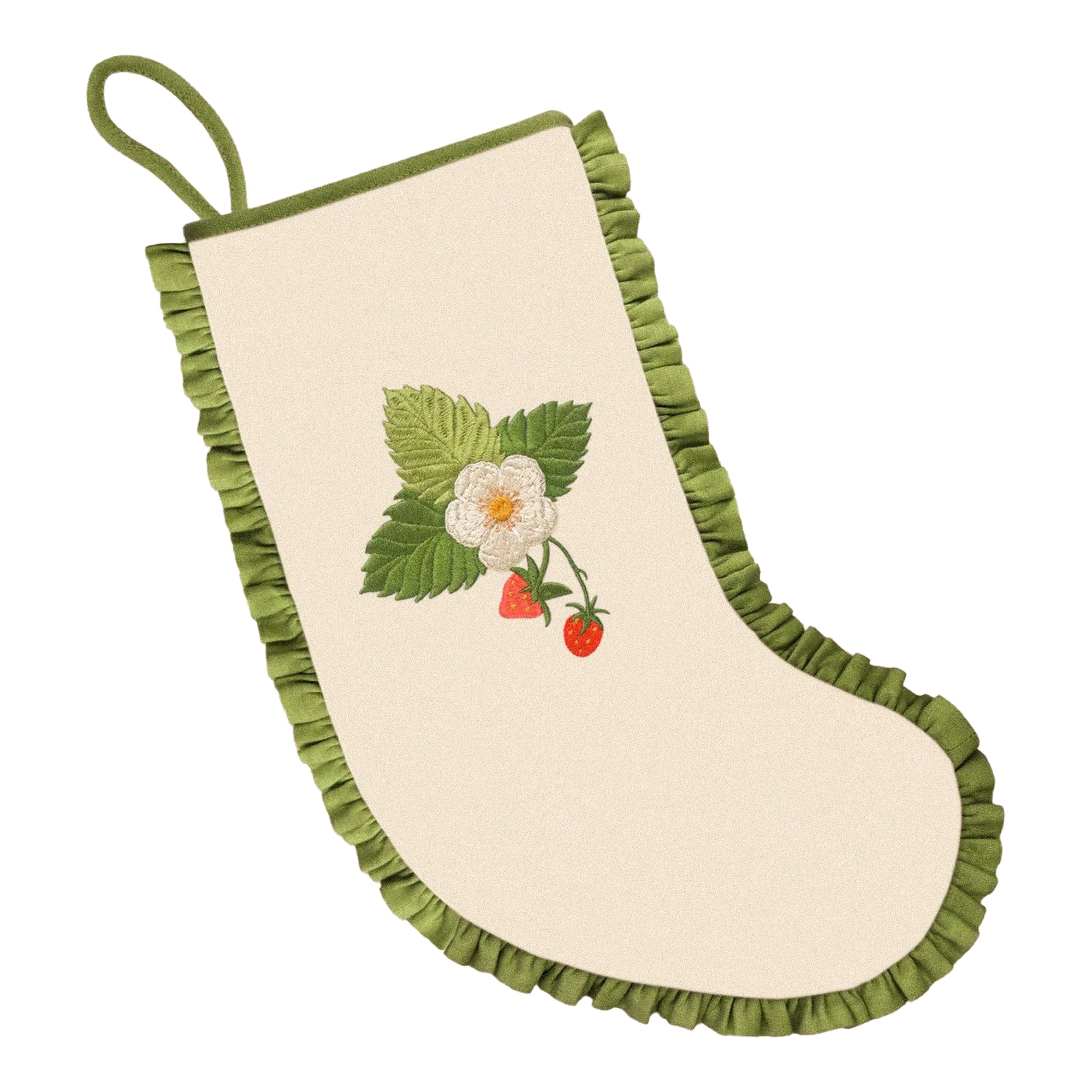 Strawberry patch Christmas Stocking