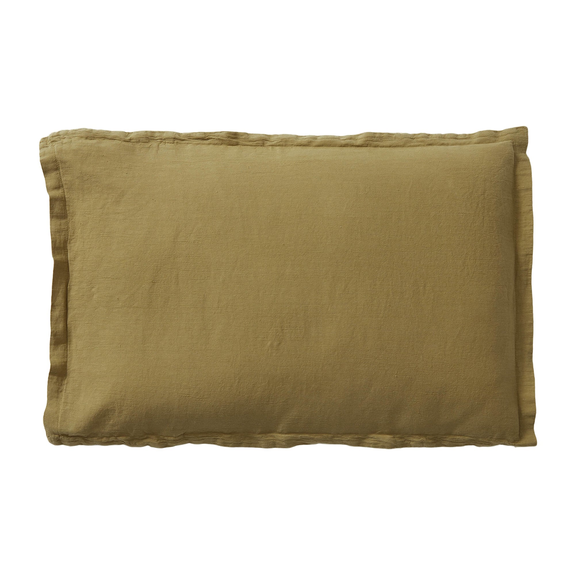 Washed Linen Cotton Oxford Pillowcase - Bronze