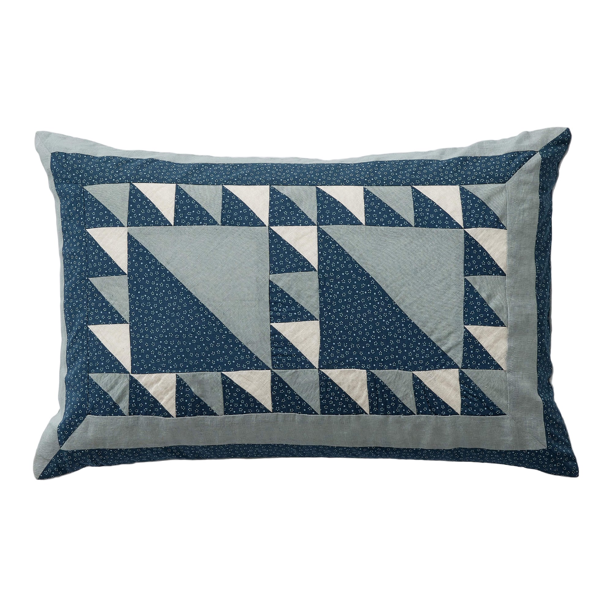 Linen Patchwork Cushion Cover