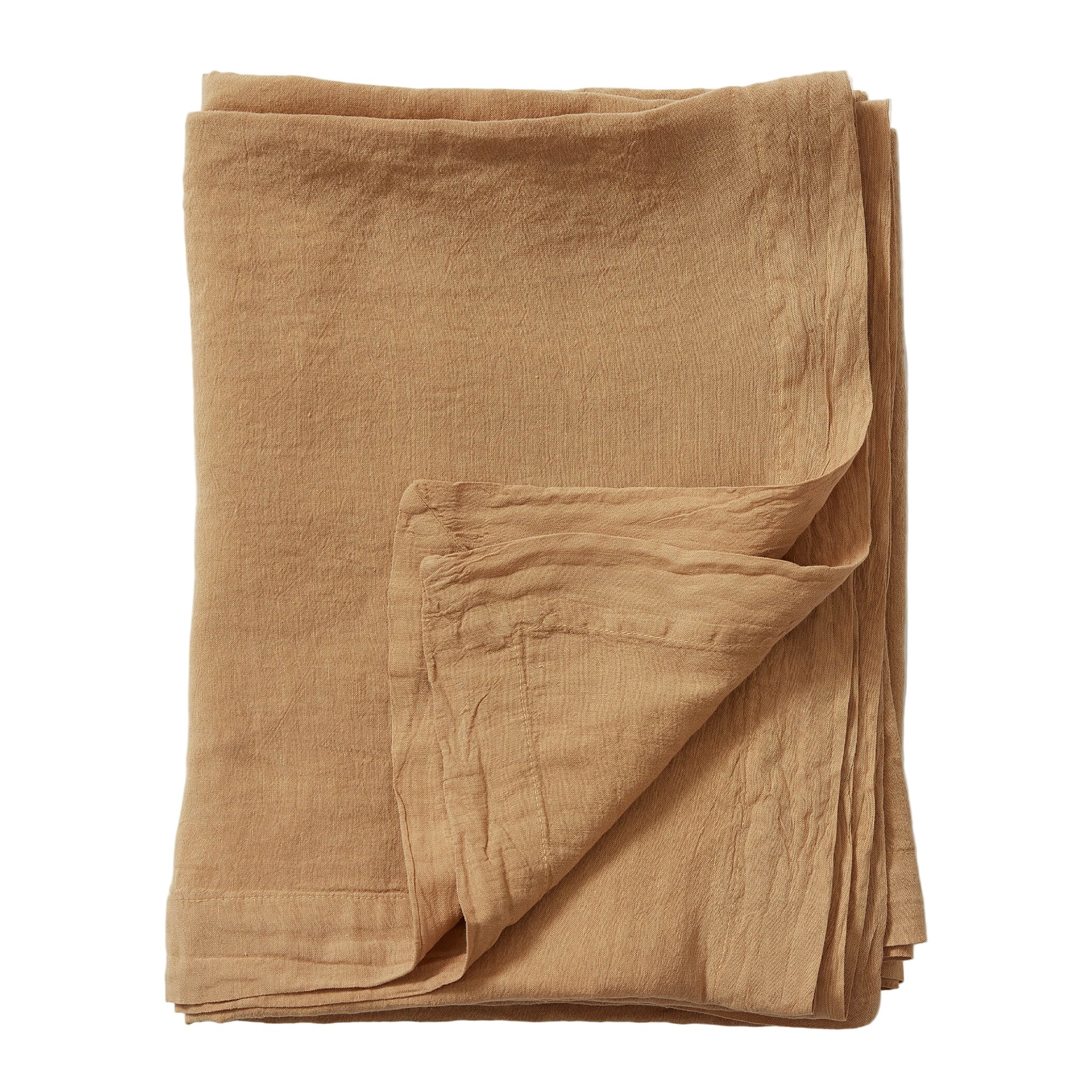 Washed Linen Cotton Tablecloth - Soft Terracotta