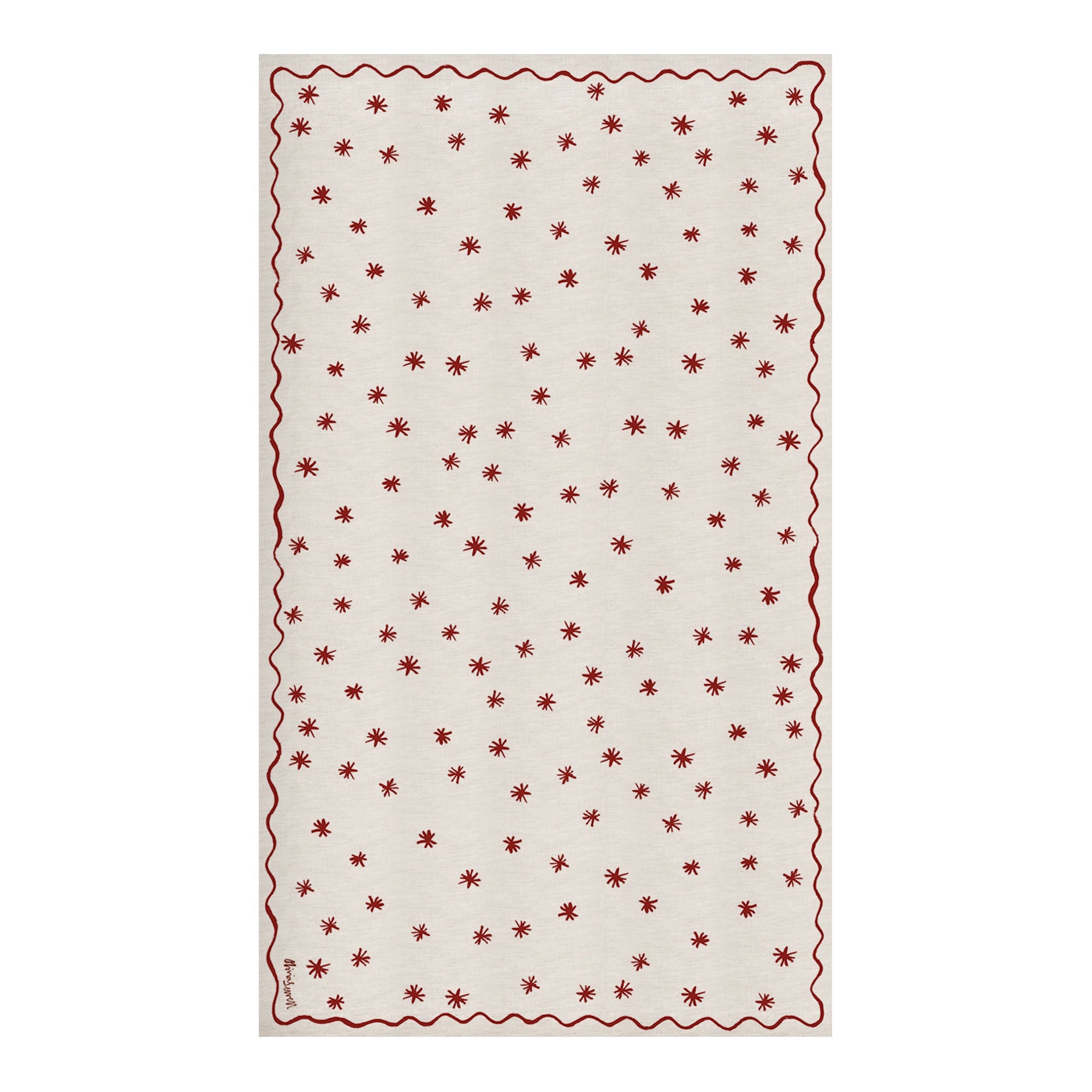 Red Star Linen Tablecloth