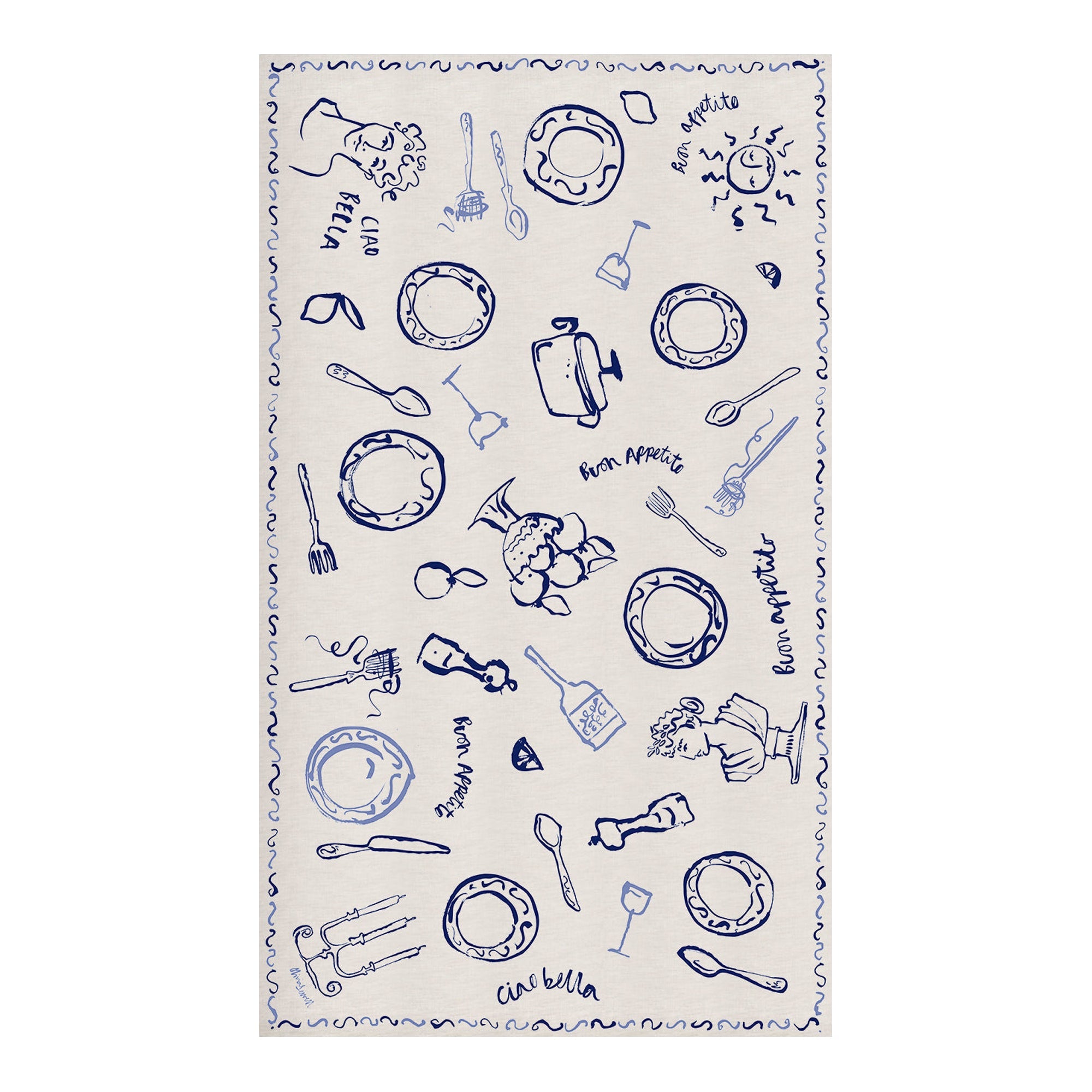 Ciao Bella Linen Tablecloth