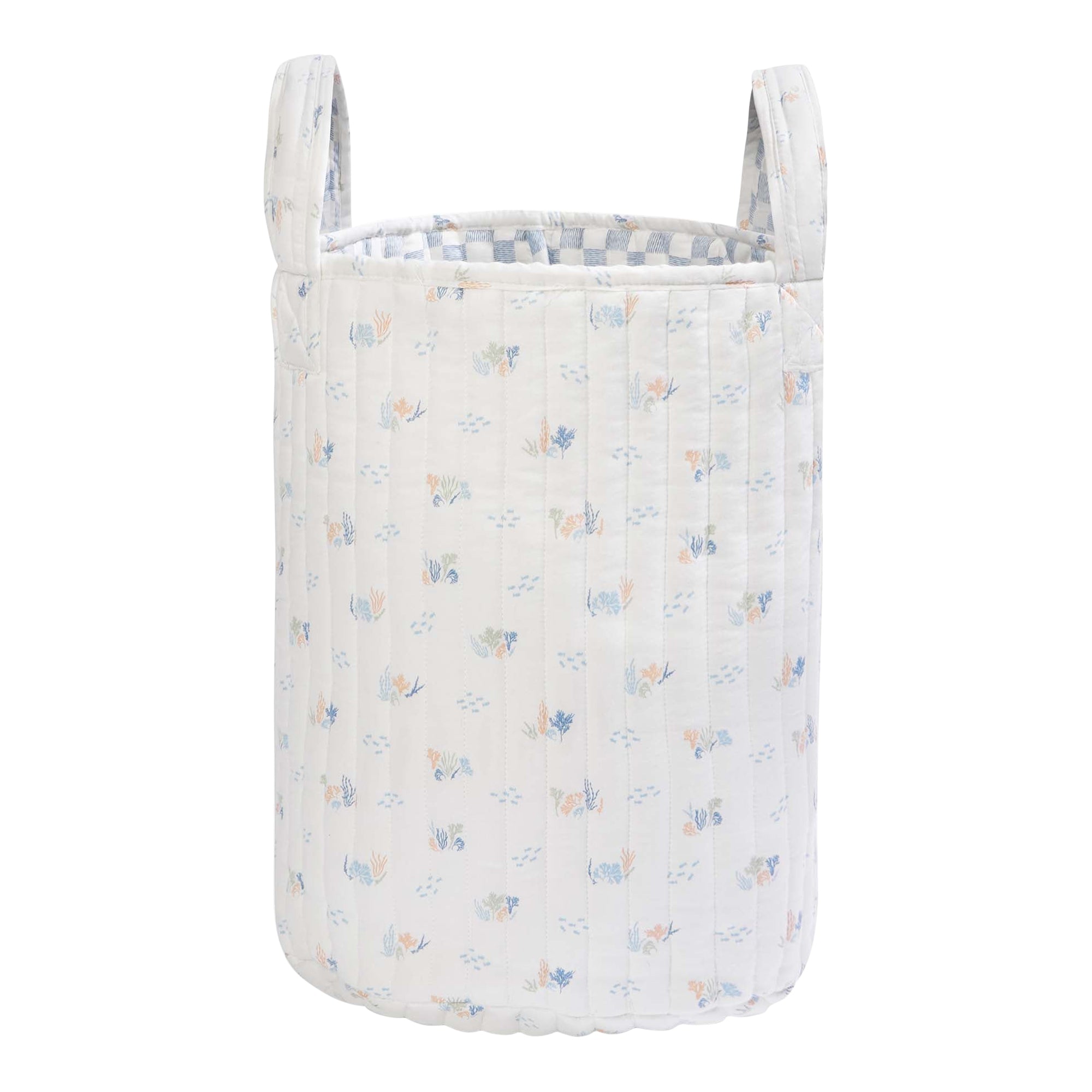 Large Quilted Storage Basket | Coastline & Waves