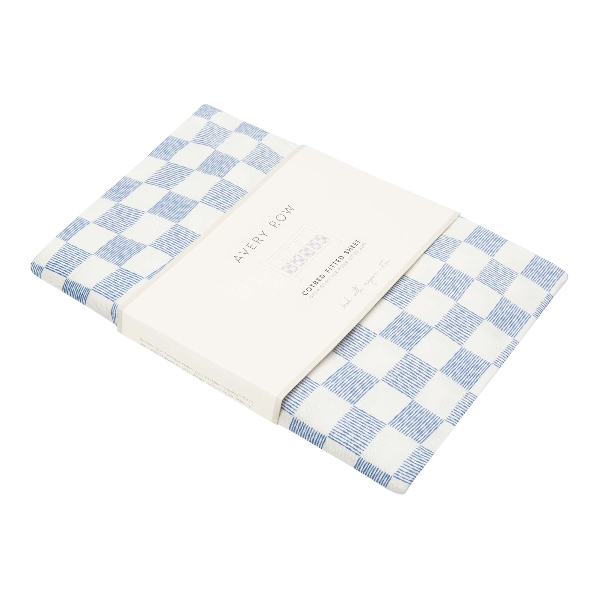 Organic Cotbed Fitted Sheet - Waves