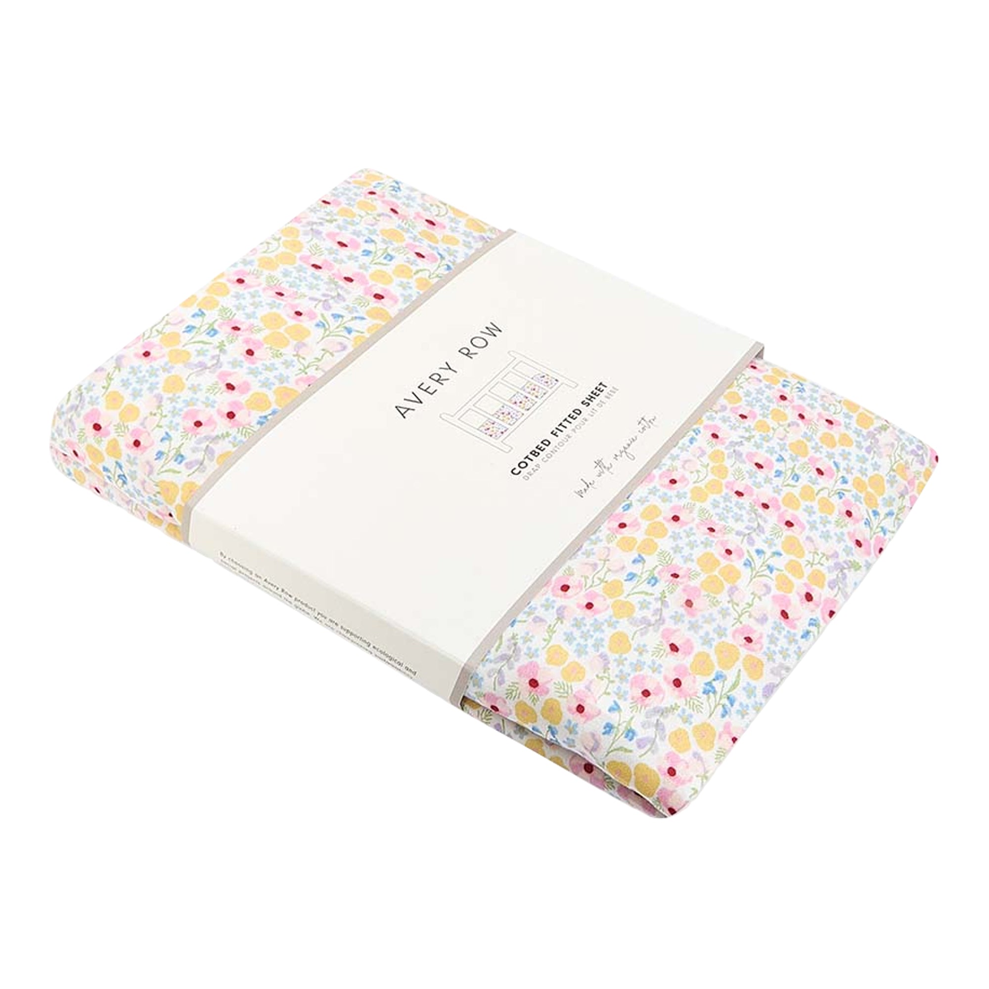 Organic Cotbed Fitted Sheet - Wildflower Garden