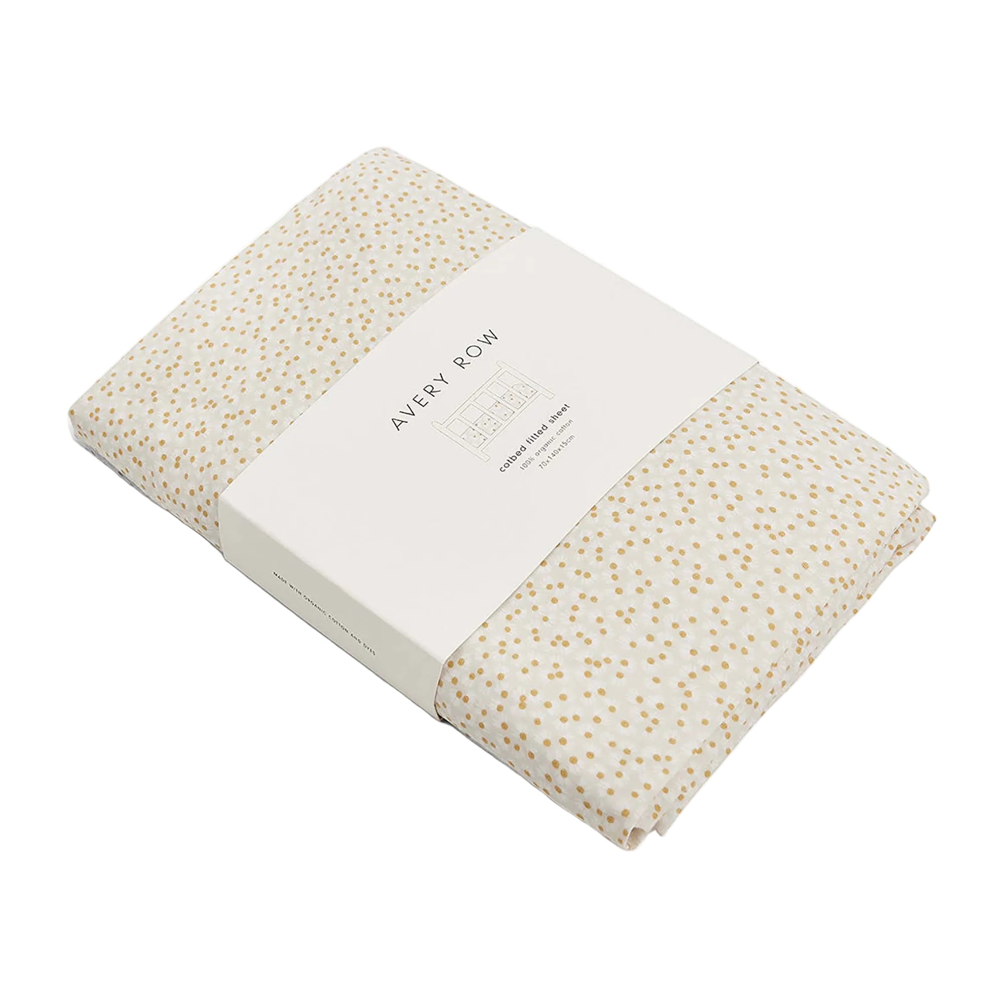 Organic Cotbed Fitted Sheet - Daisy Meadow