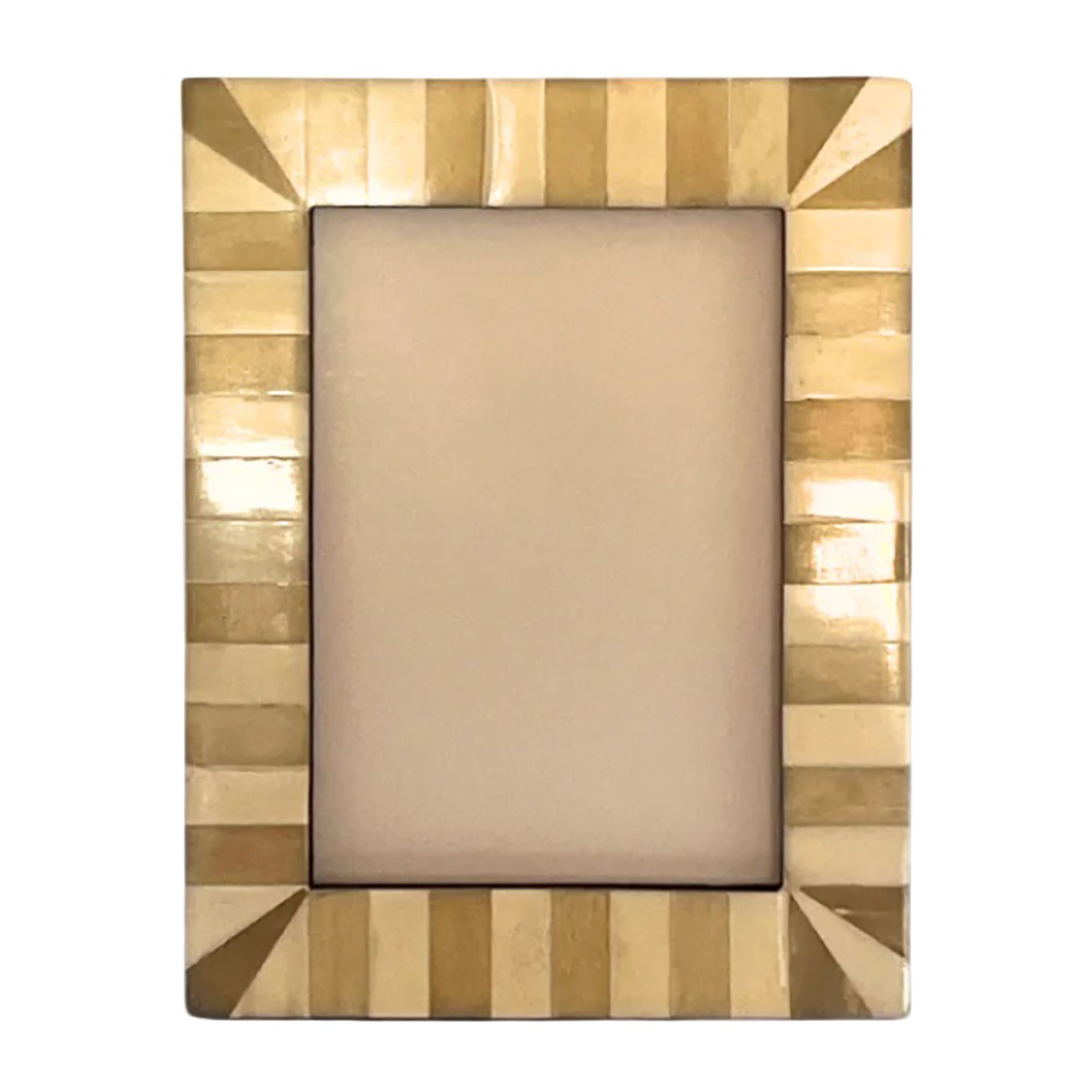 Small Photo frame | Beige & White | Striped
