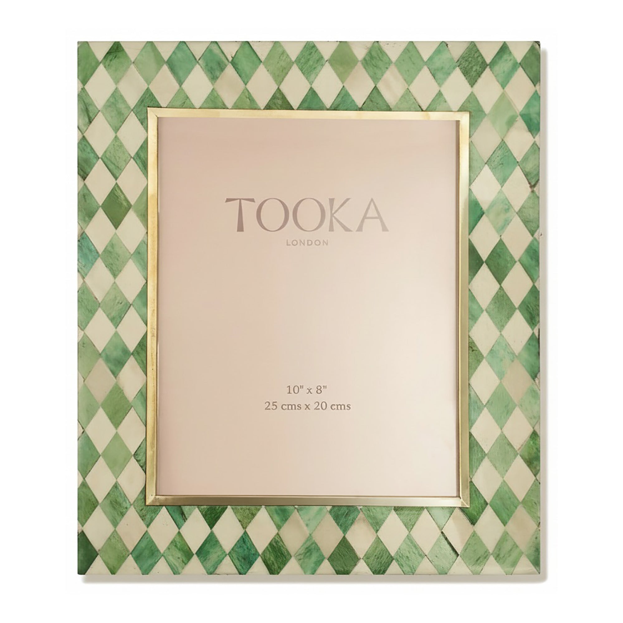 Large Photo frame | Forest Green & White | Harlequin