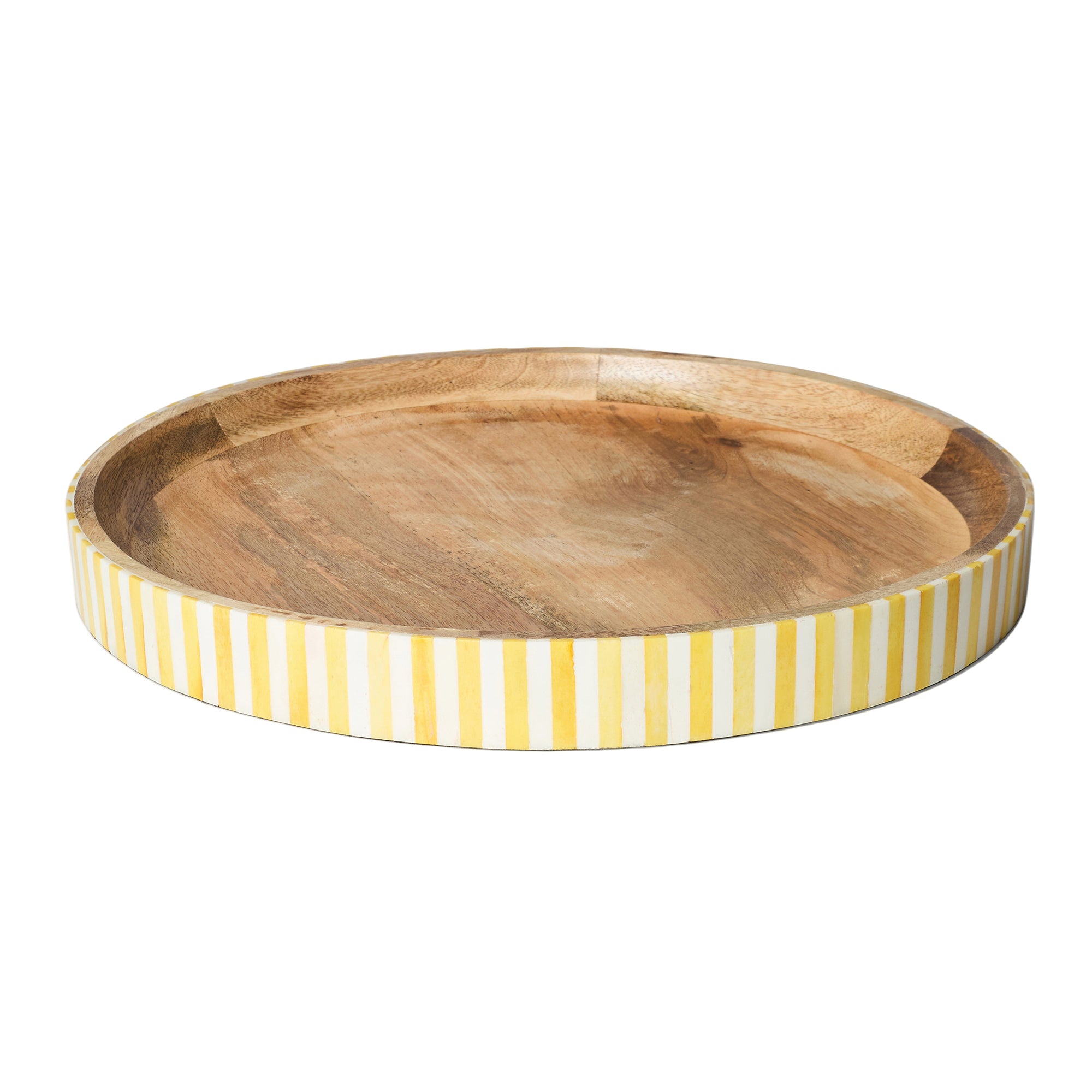 Round Inlay Tray | Yellow | Striped