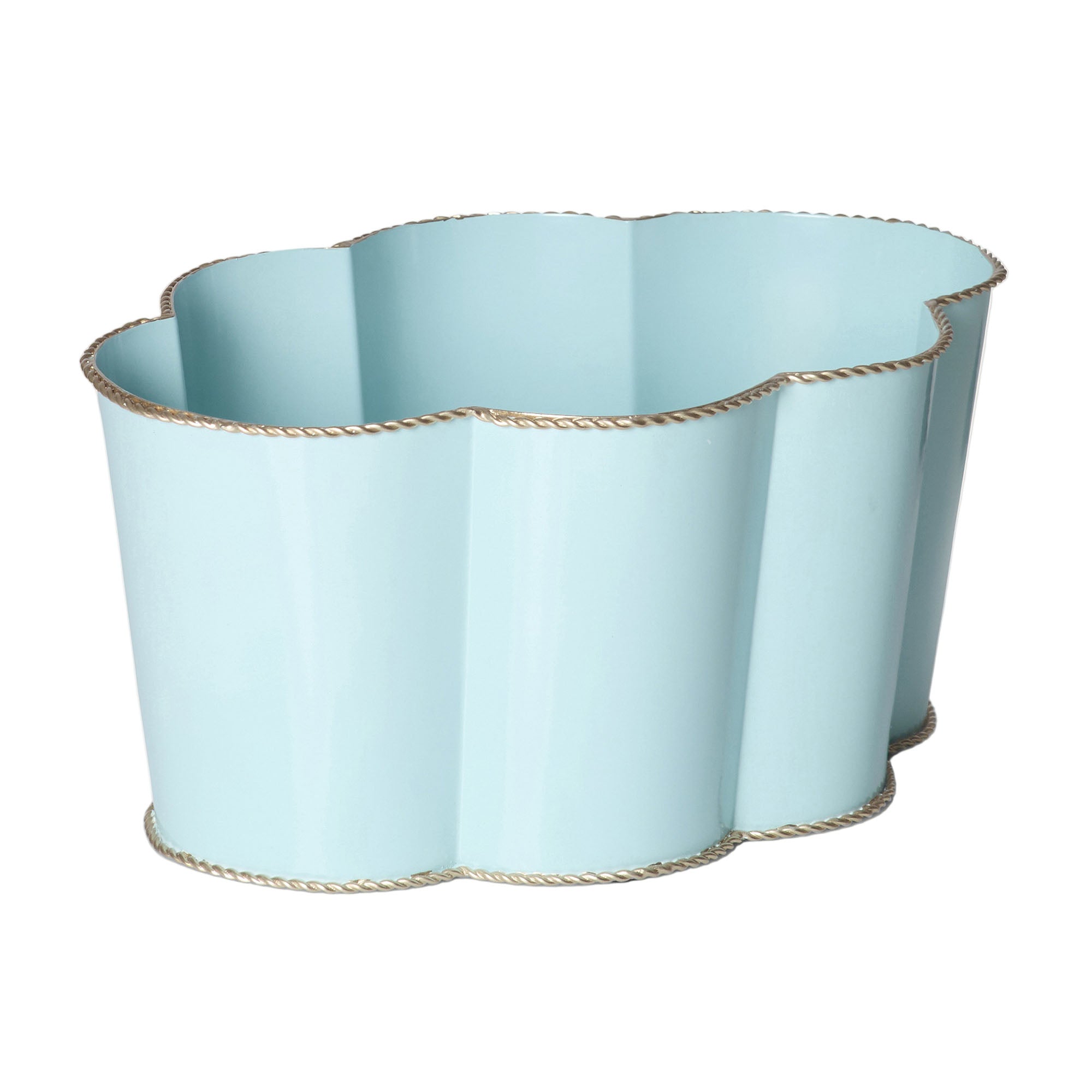 Rounded Scalloped Planter | Large | Powder Blue