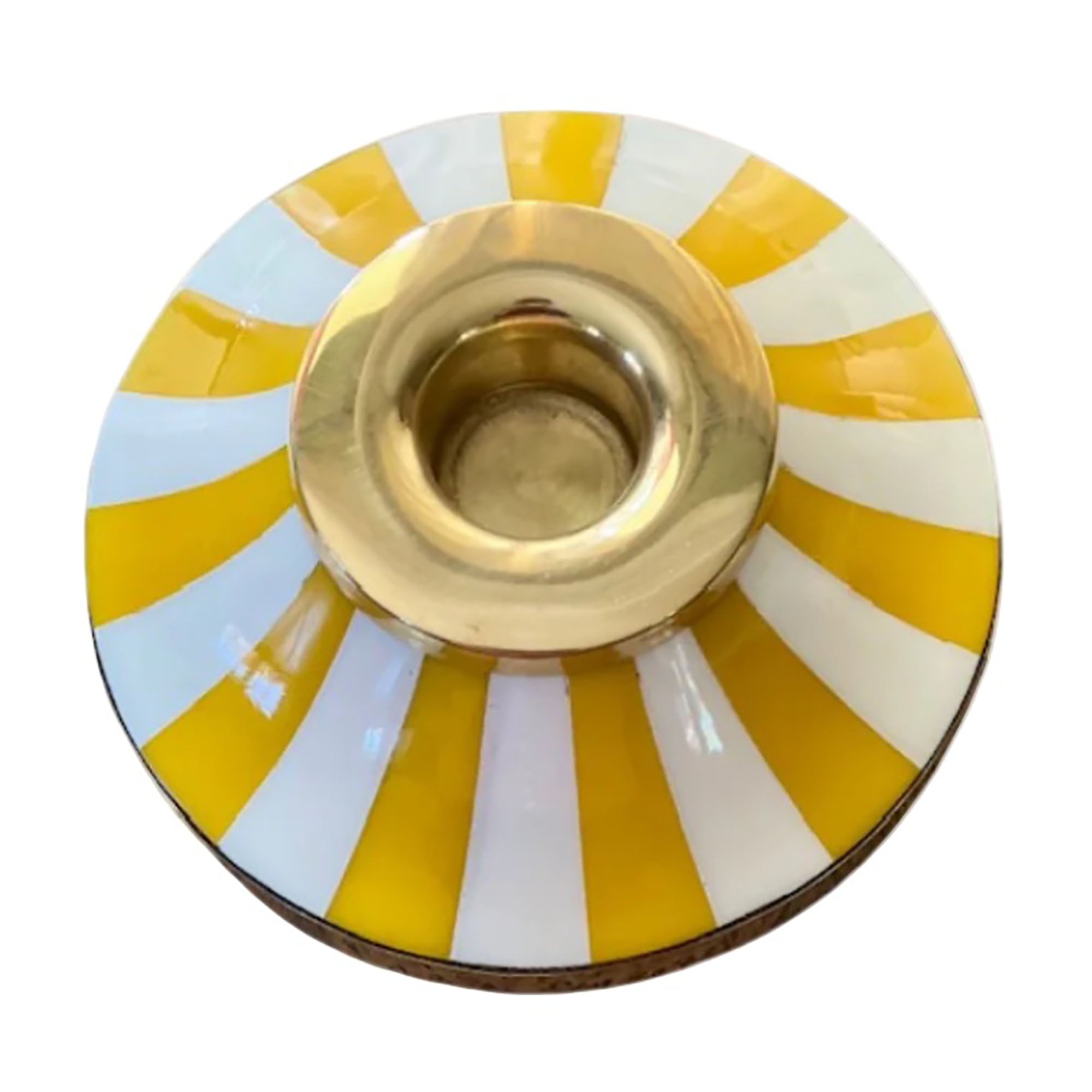 Circus Candleholder | Yellow | Striped