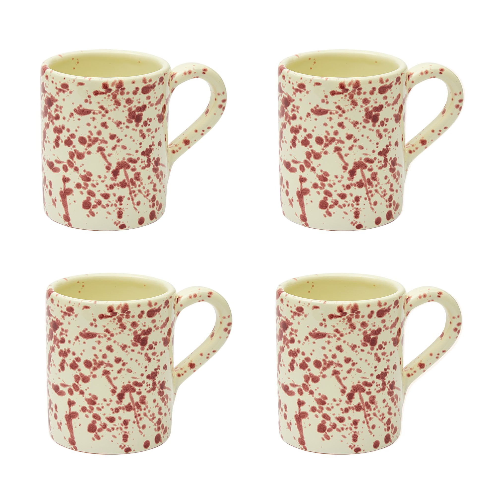 Cranberry Coffee Mug Set - 4 Pieces