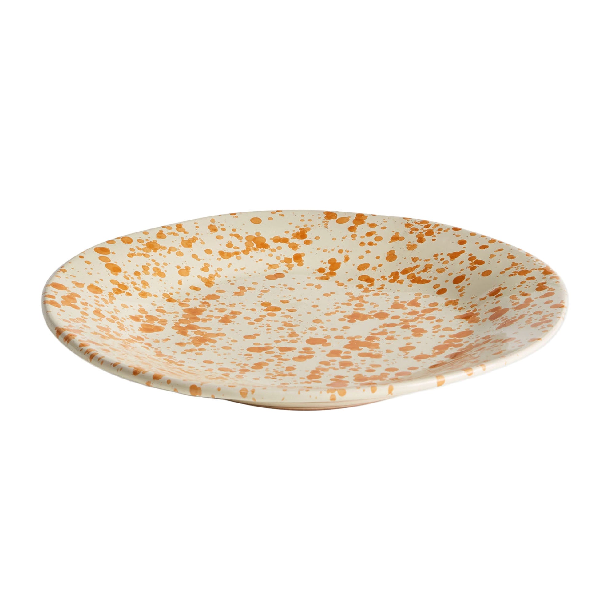 Shallow Serving Bowl Burnt Orange