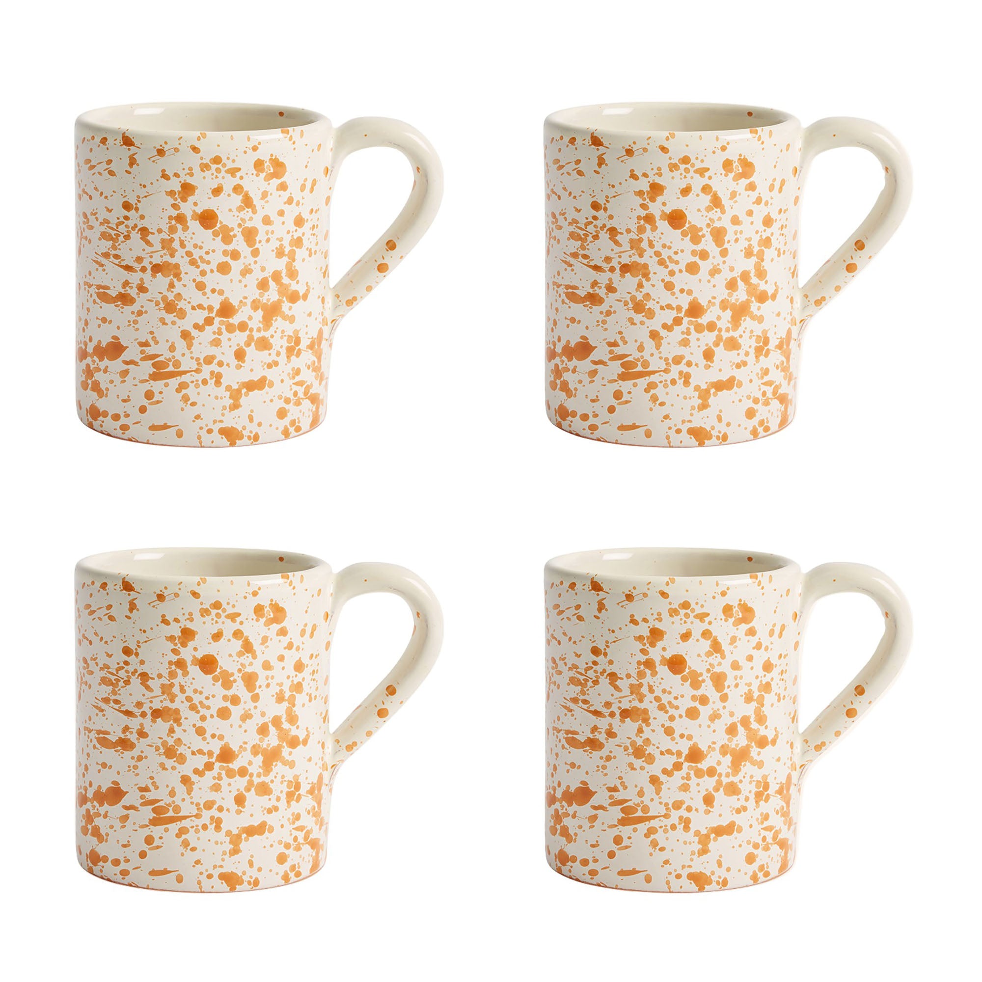 Burnt Orange Coffee Mug Set - 4 Pieces