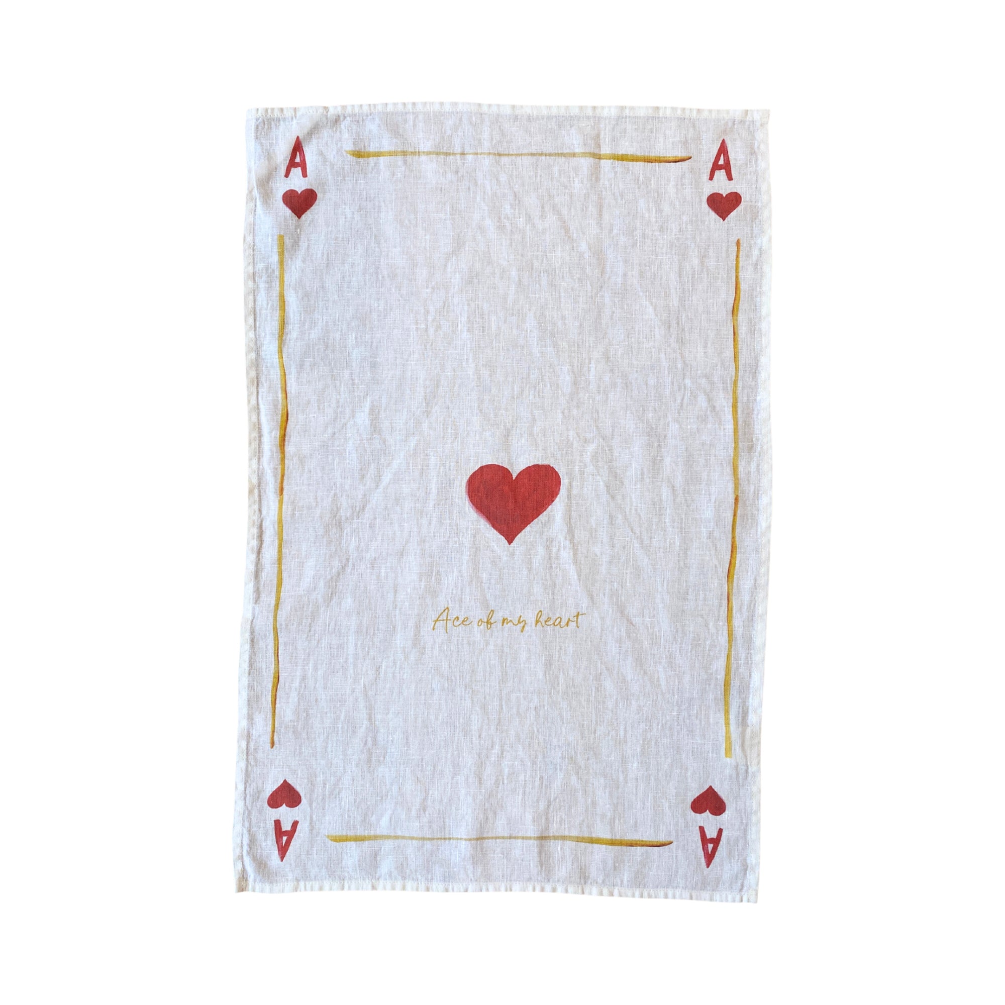 Ace of My Heart - Linen Teatowel