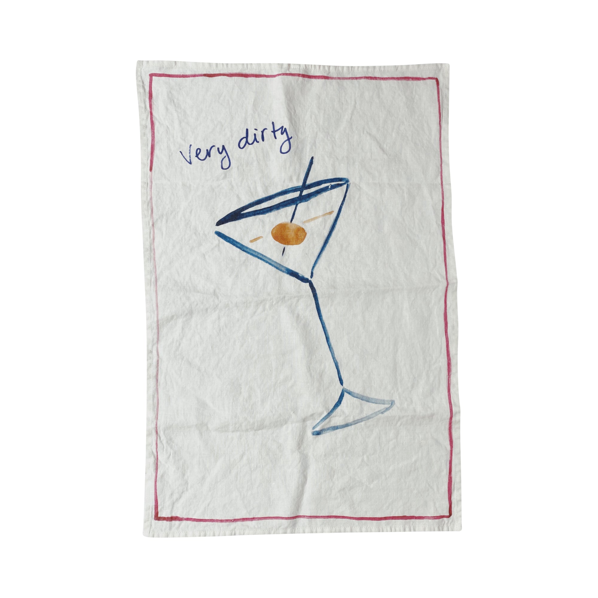 Very Dirty Martini Linen Teatowel