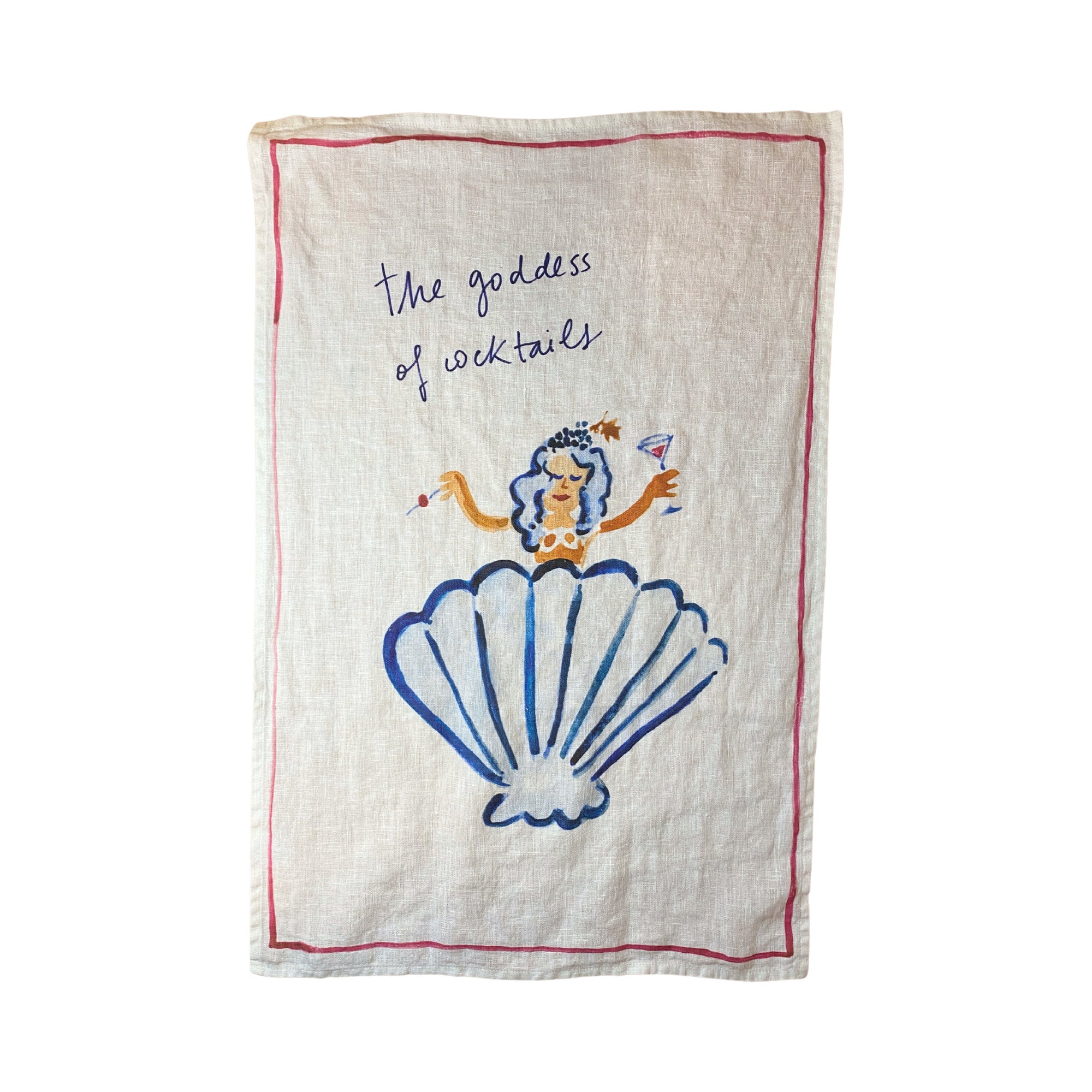 The Goddess of Cocktails - Linen Teatowel