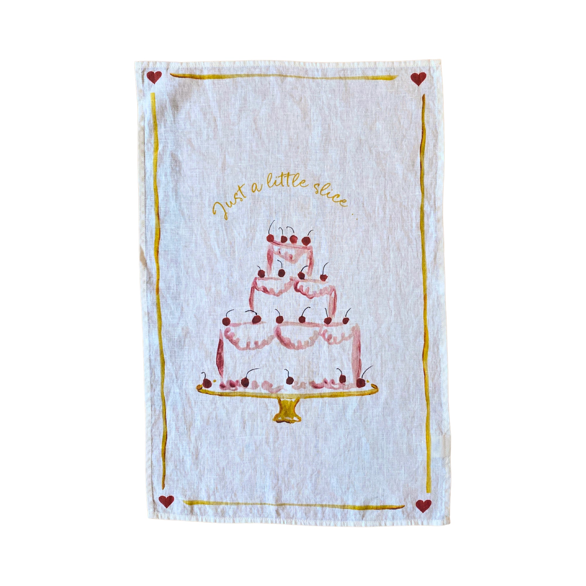 Just A Little Slice - Linen Teatowel
