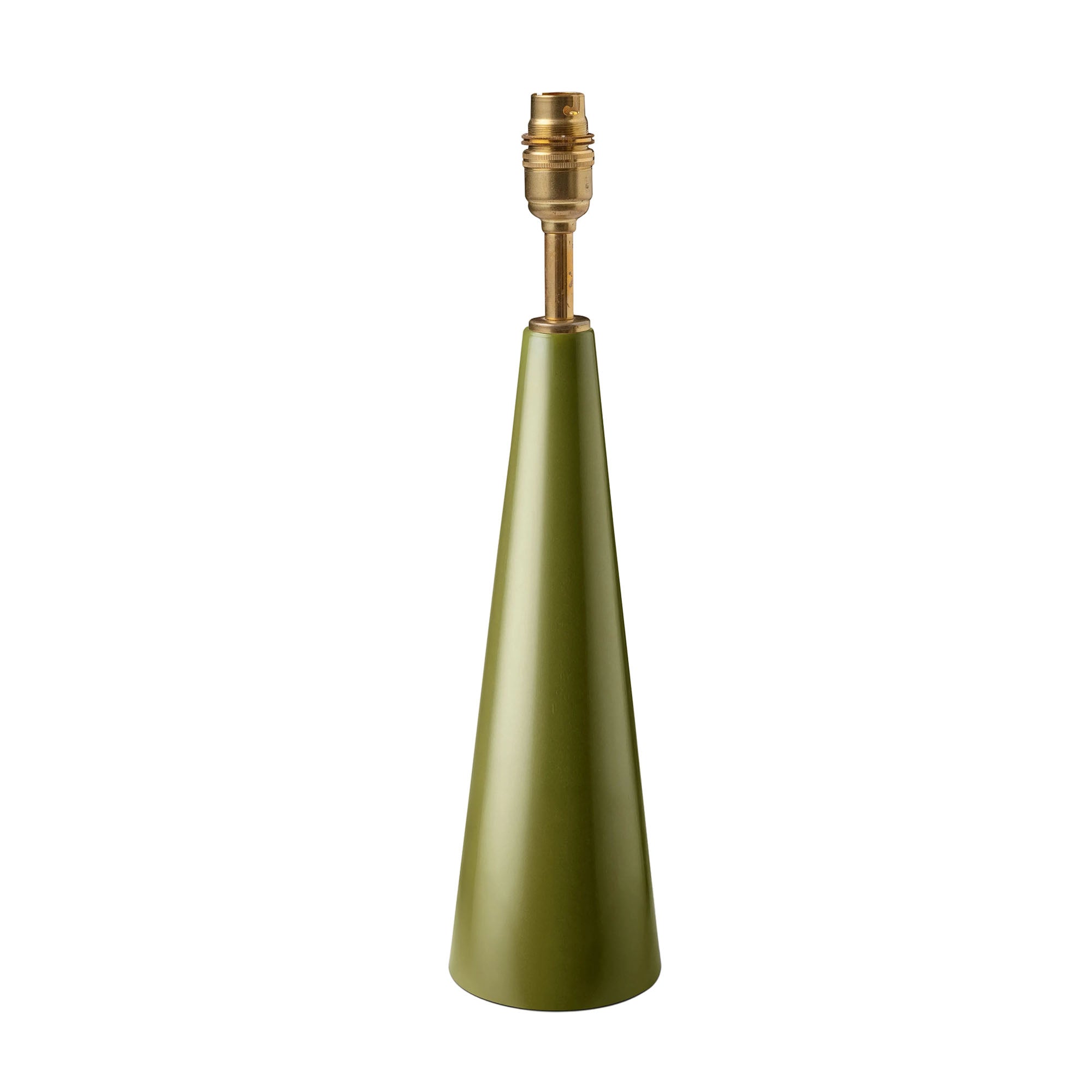 Strobe Conical Lamp Base | Olive
