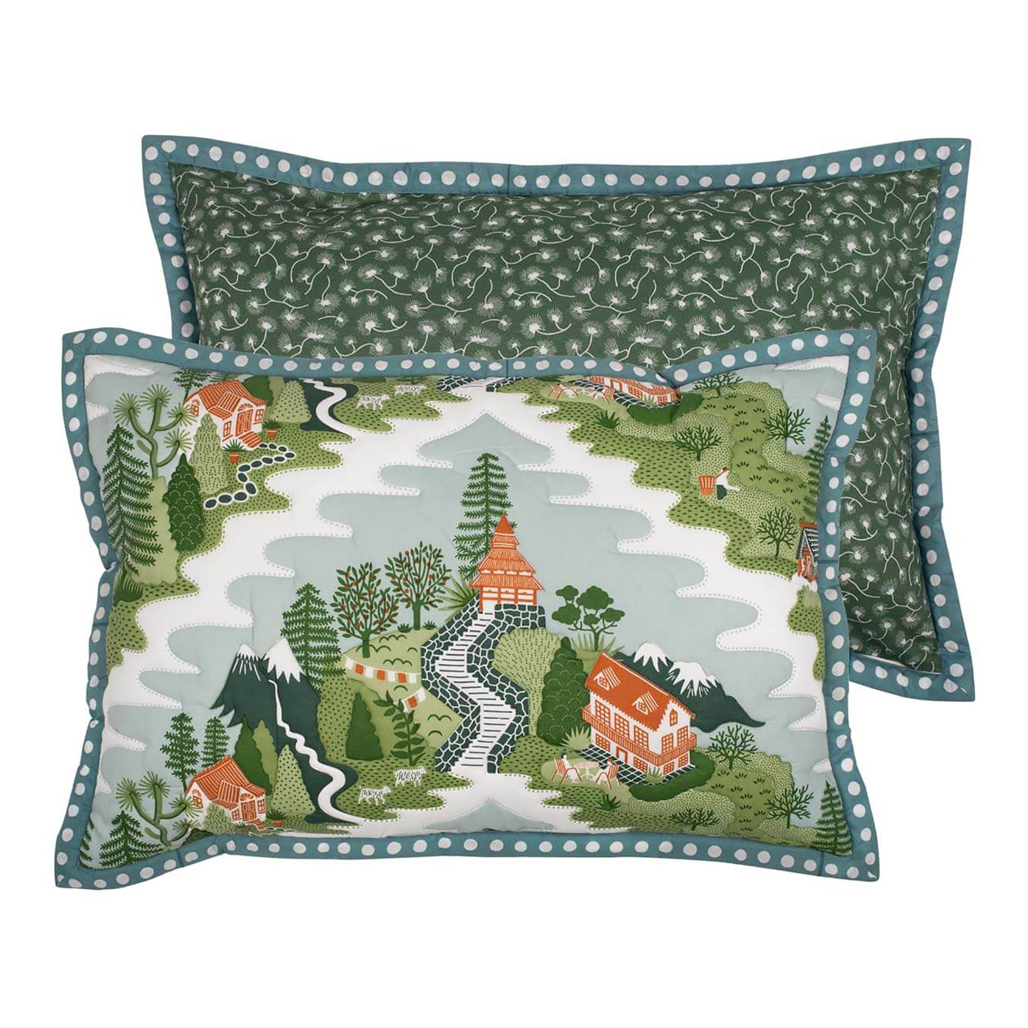 Mountain Zig Zag Quilted Cushion Cover