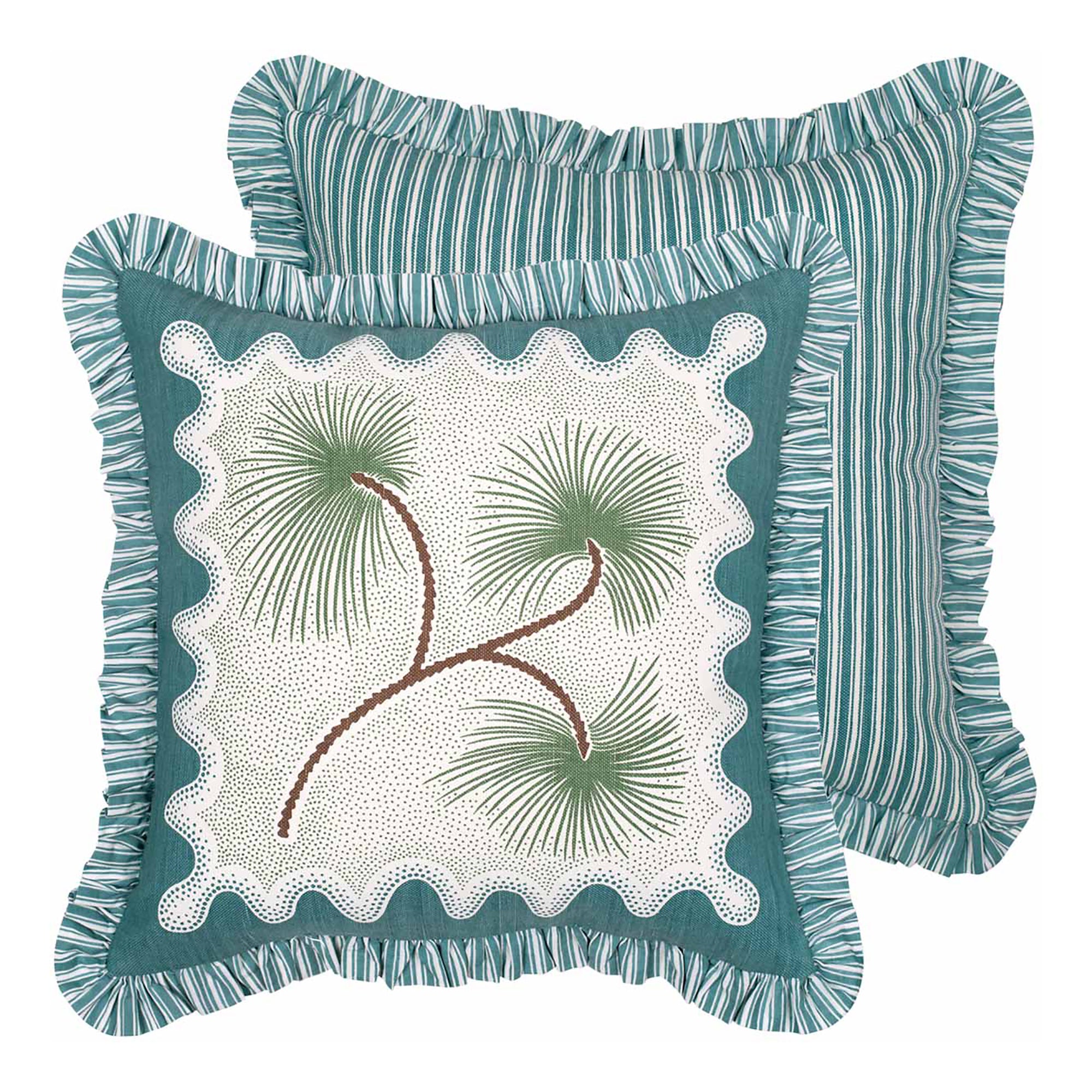 Pine Ruffle Cushion Cover