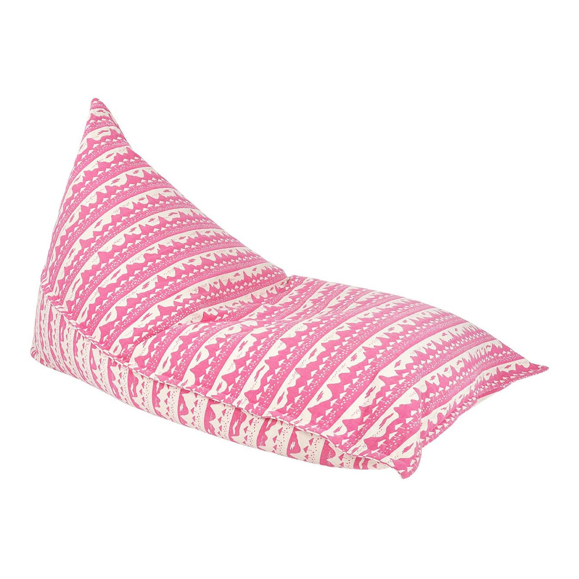 Pink Belle Mare Woven Bean Bag Cover