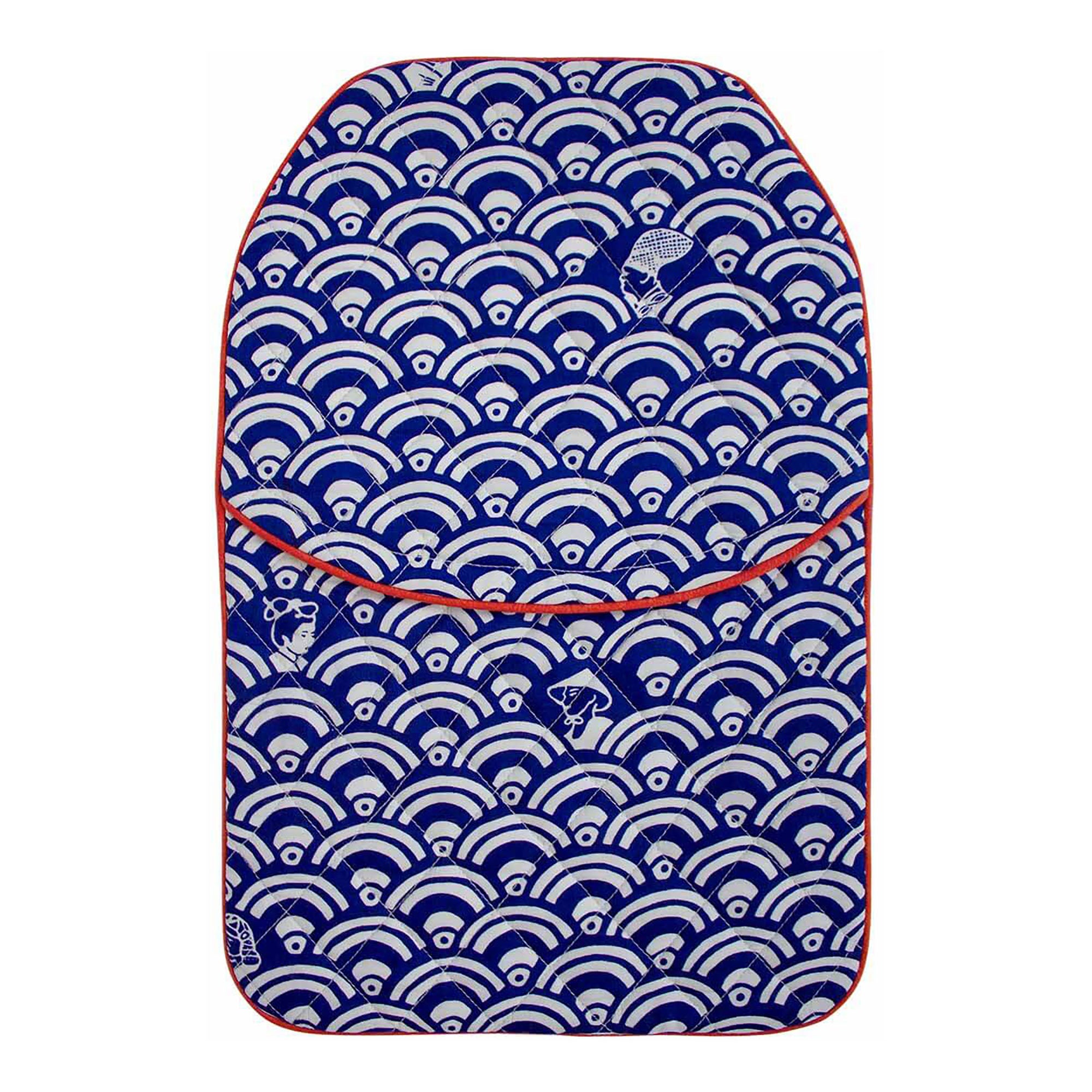 Blue Festive Waves Hot Water Bottle Cover