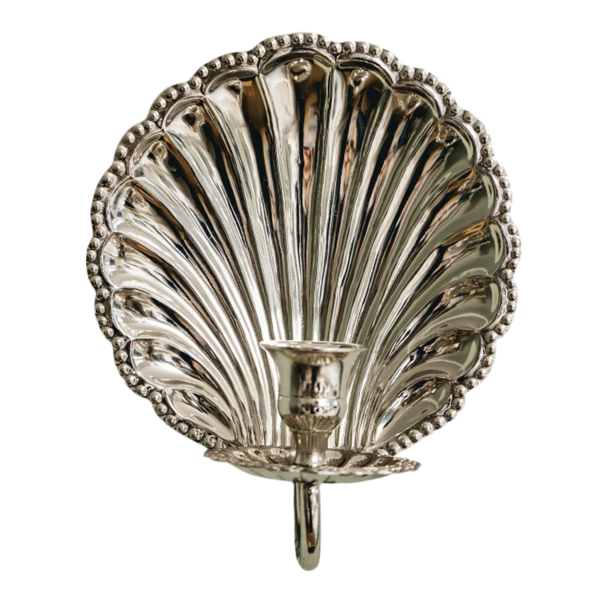 Shell Brass Wall Sconce Single (Chrome)