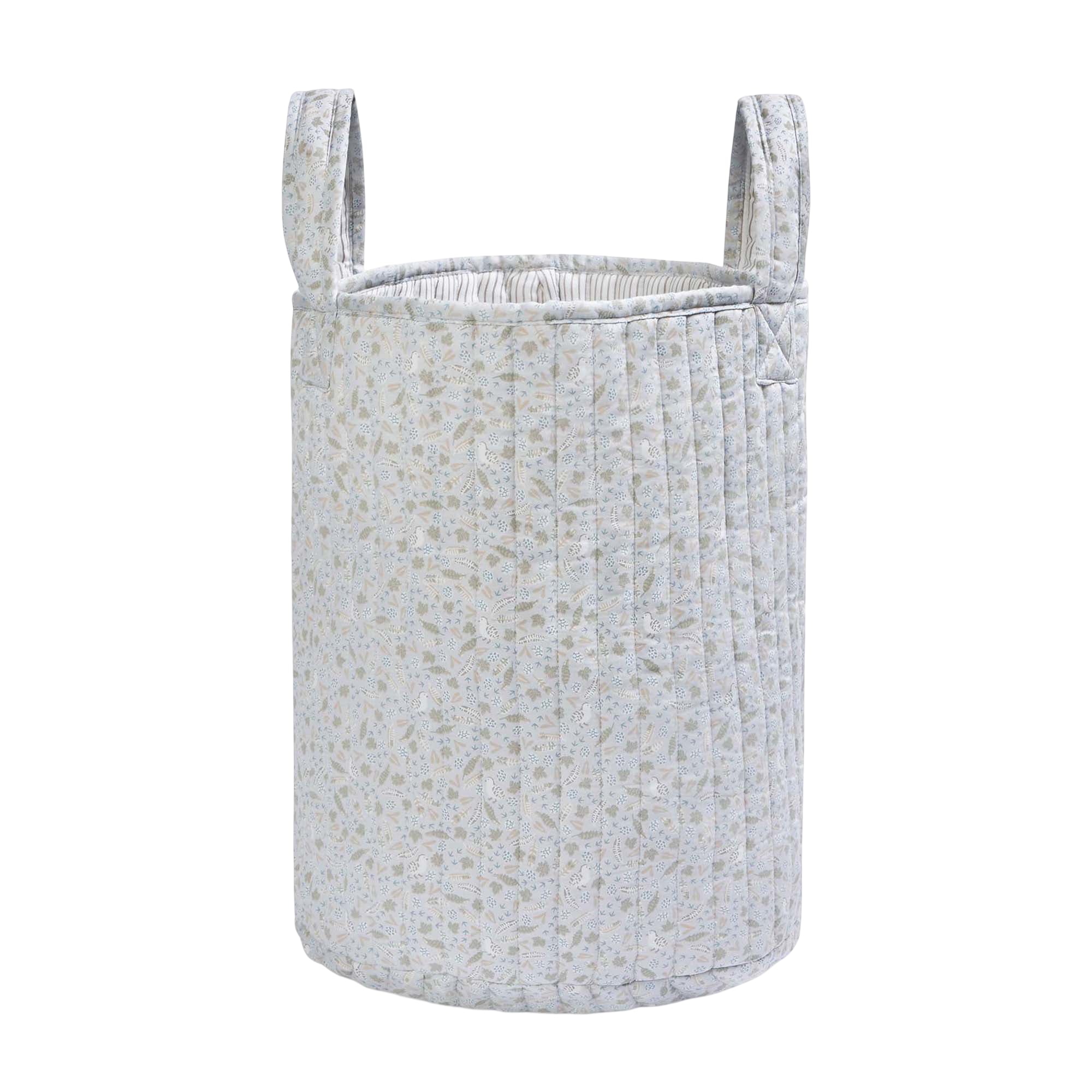 Large Quilted Storage Basket - Nature Trail / Stripe